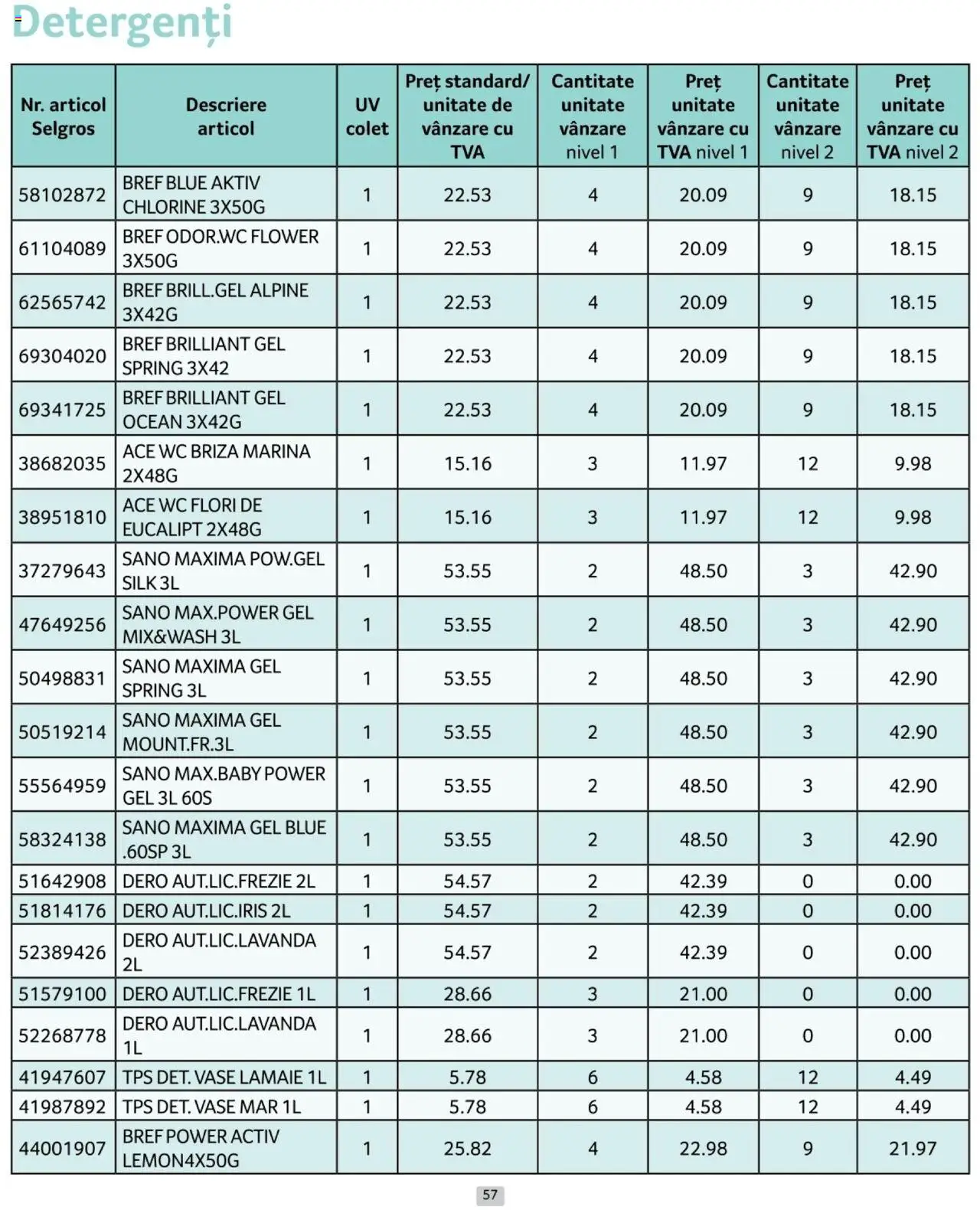 Catalog Selgros 1 - 31 Ianuarie 2025 | Pagina 57