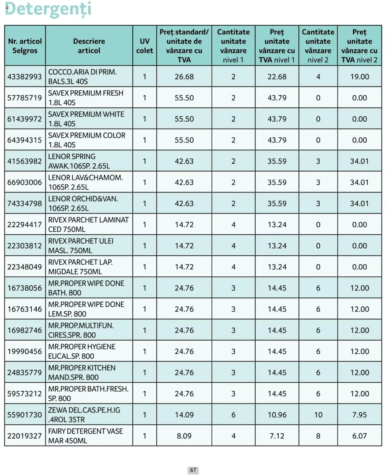 Catalog Selgros 1 - 31 Ianuarie 2025 | Pagina 67