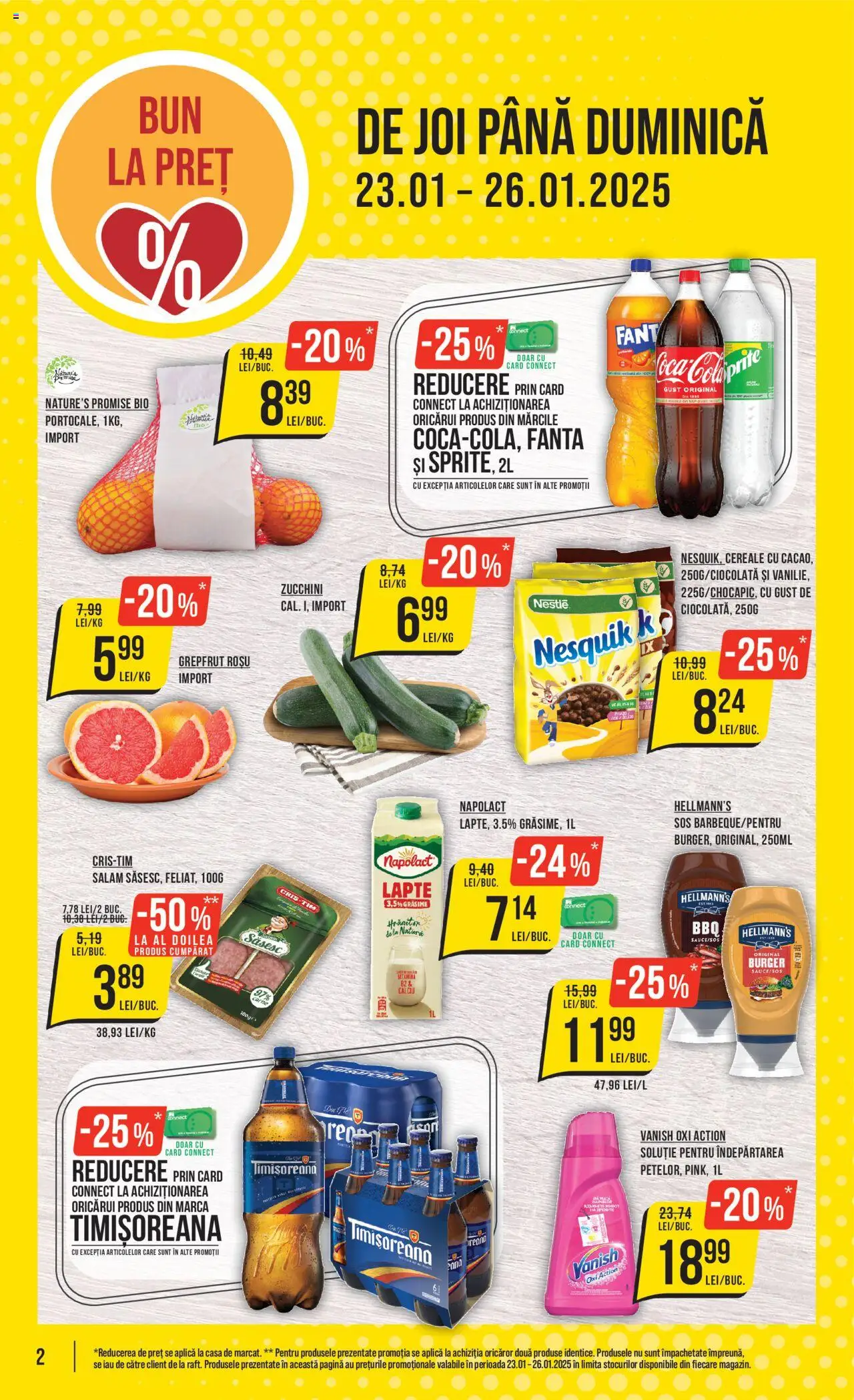 Catalog Mega Image 23 - 29 Ianuarie 2025 | Pagina 2 | Produse: Cereale, Grepfrut, Burger, Sos