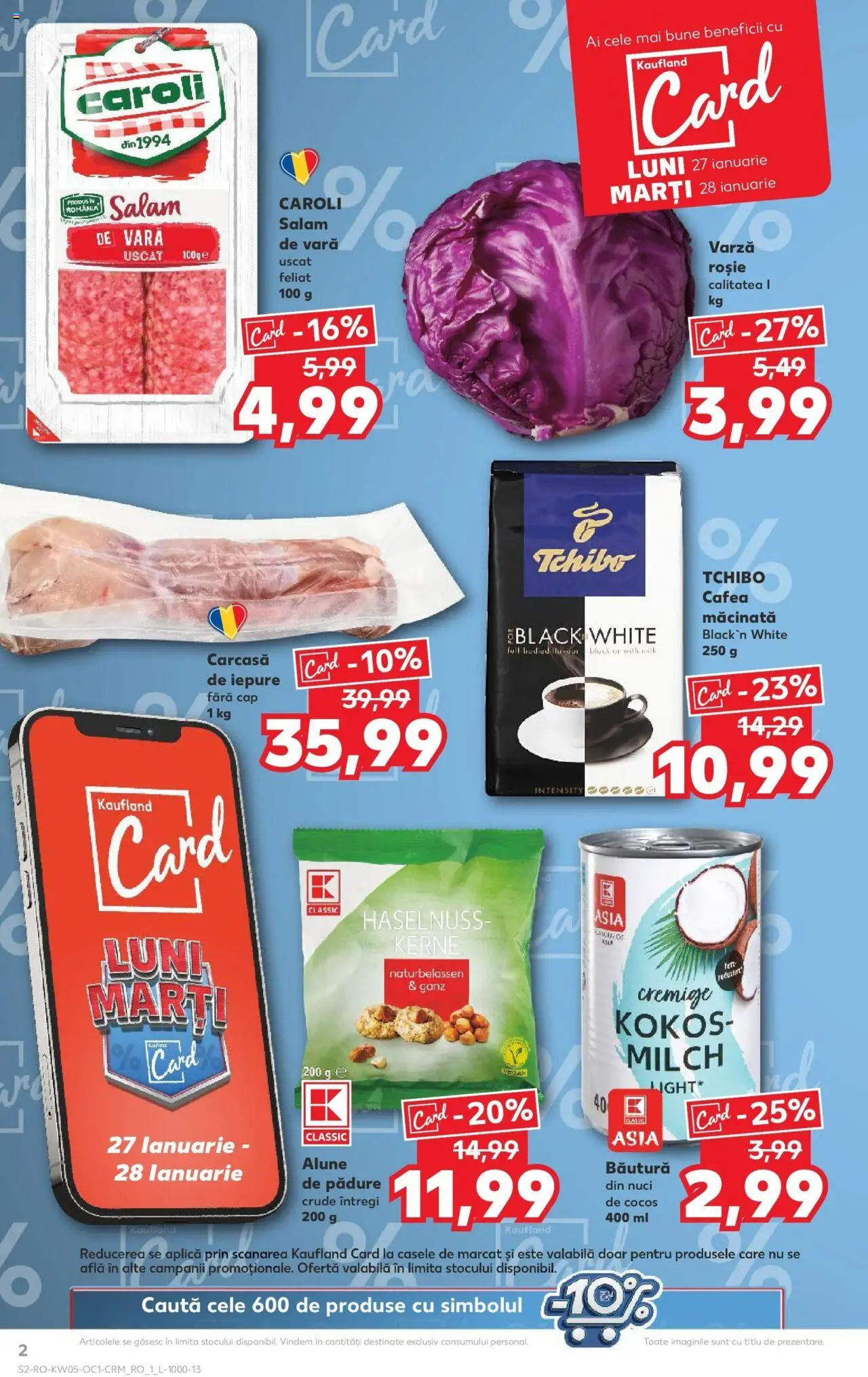 Catalog Kaufland 27 - 28 Ianuarie 2025 | Pagina 2 | Produse: Varză, Carcasă, Cafea, Salam