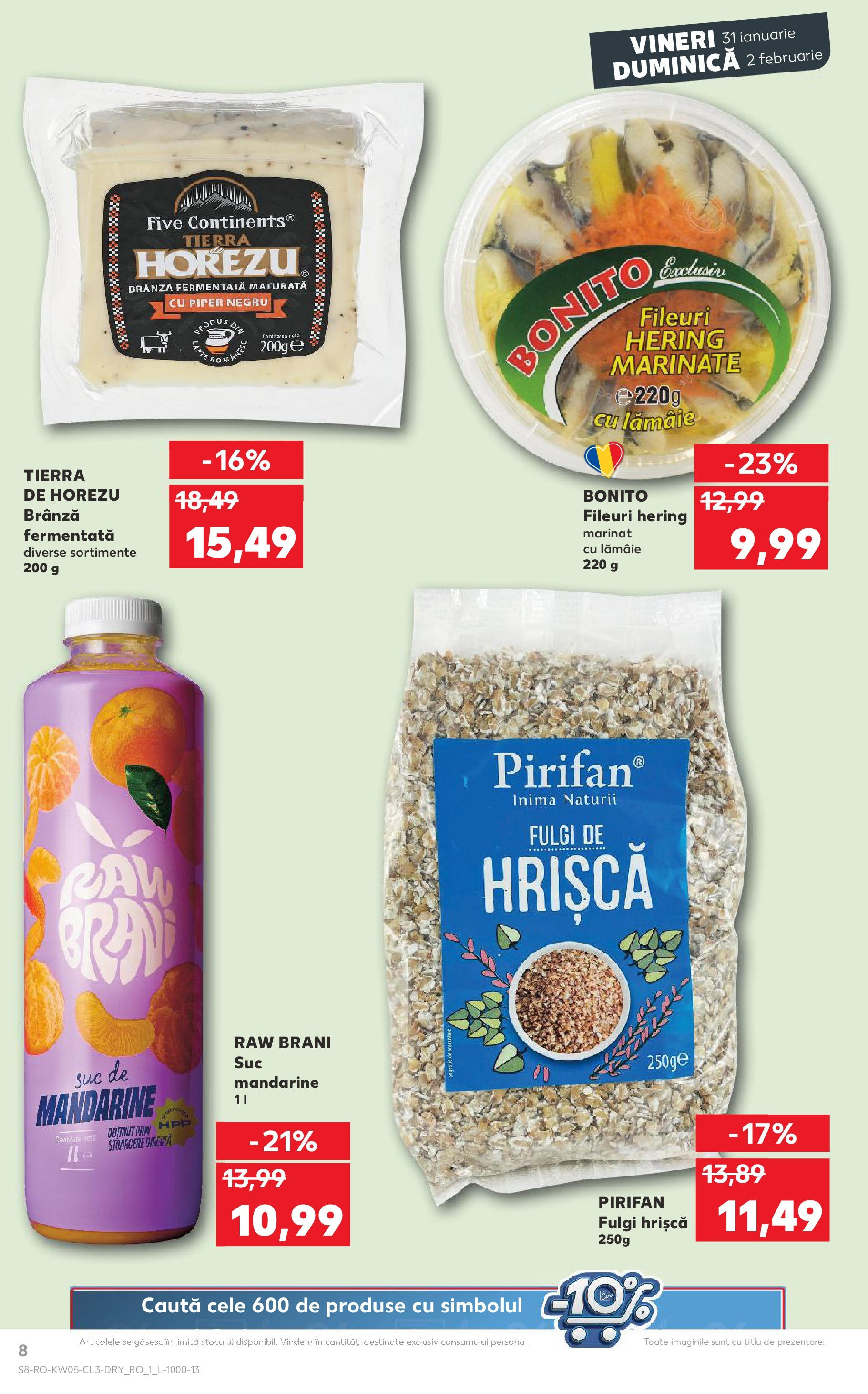 Catalog Kaufland 31 Ianuarie - 2 Februarie 2025 | Pagina 8 | Produse: Brânză, Mandarine, Piper, Lămâie