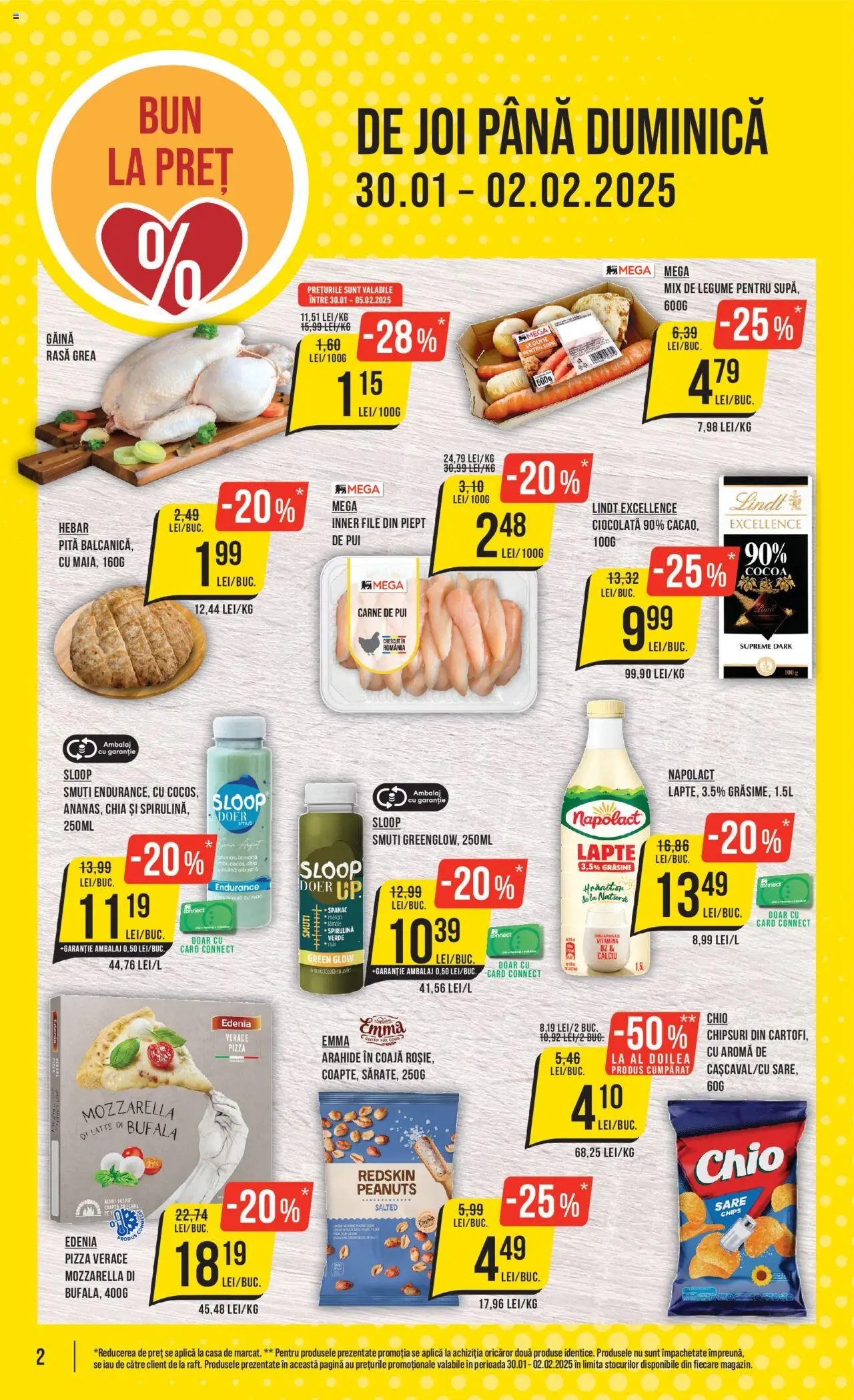 Catalog Mega Image 30 Ianuarie - 5 Februarie 2025 | Pagina 2 | Produse: Mozzarella, Lapte, Legume, Sare