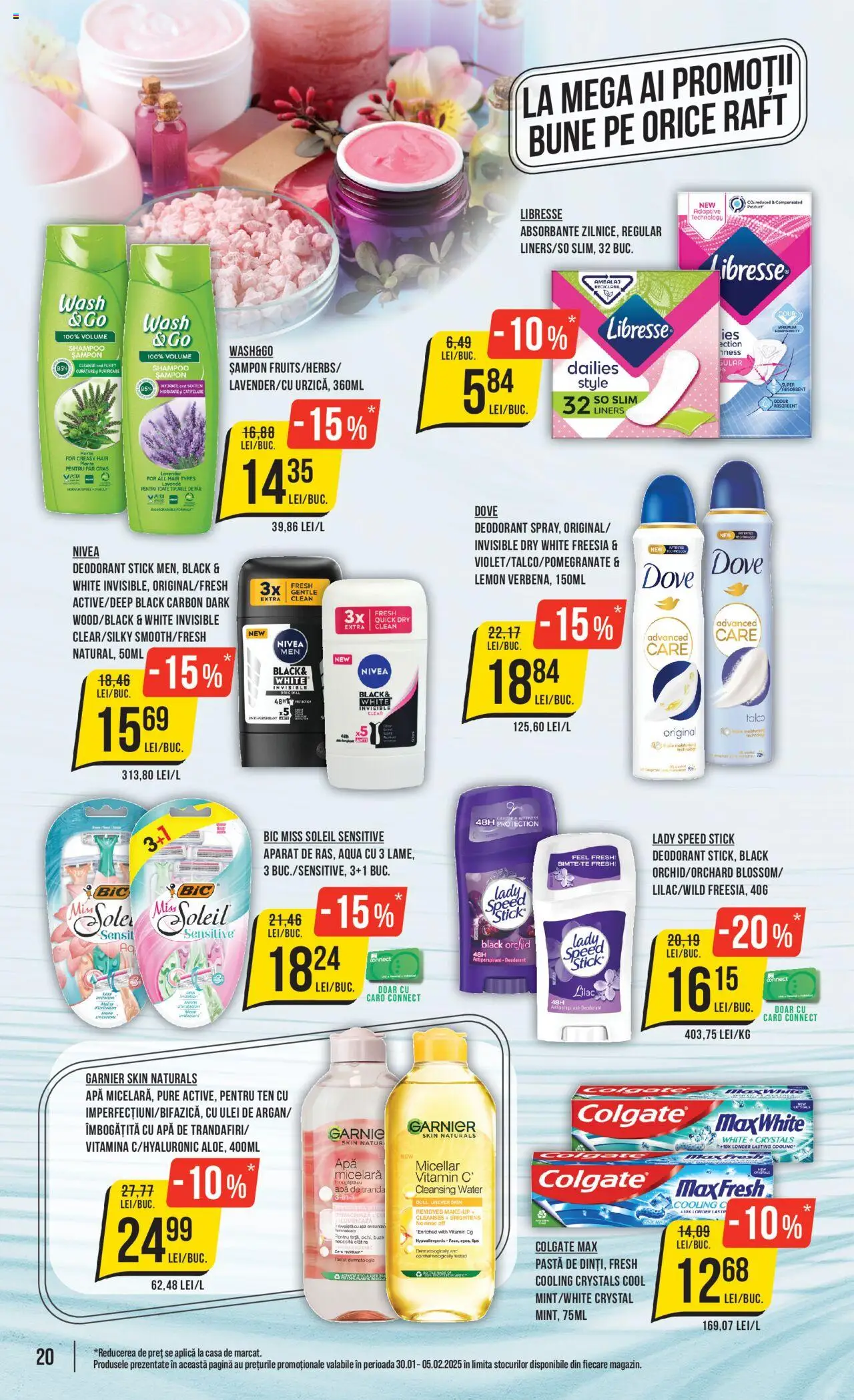 Catalog Mega Image 30 Ianuarie - 5 Februarie 2025 | Pagina 20 | Produse: Șampon, Antiperspirant, Absorbante, Apă