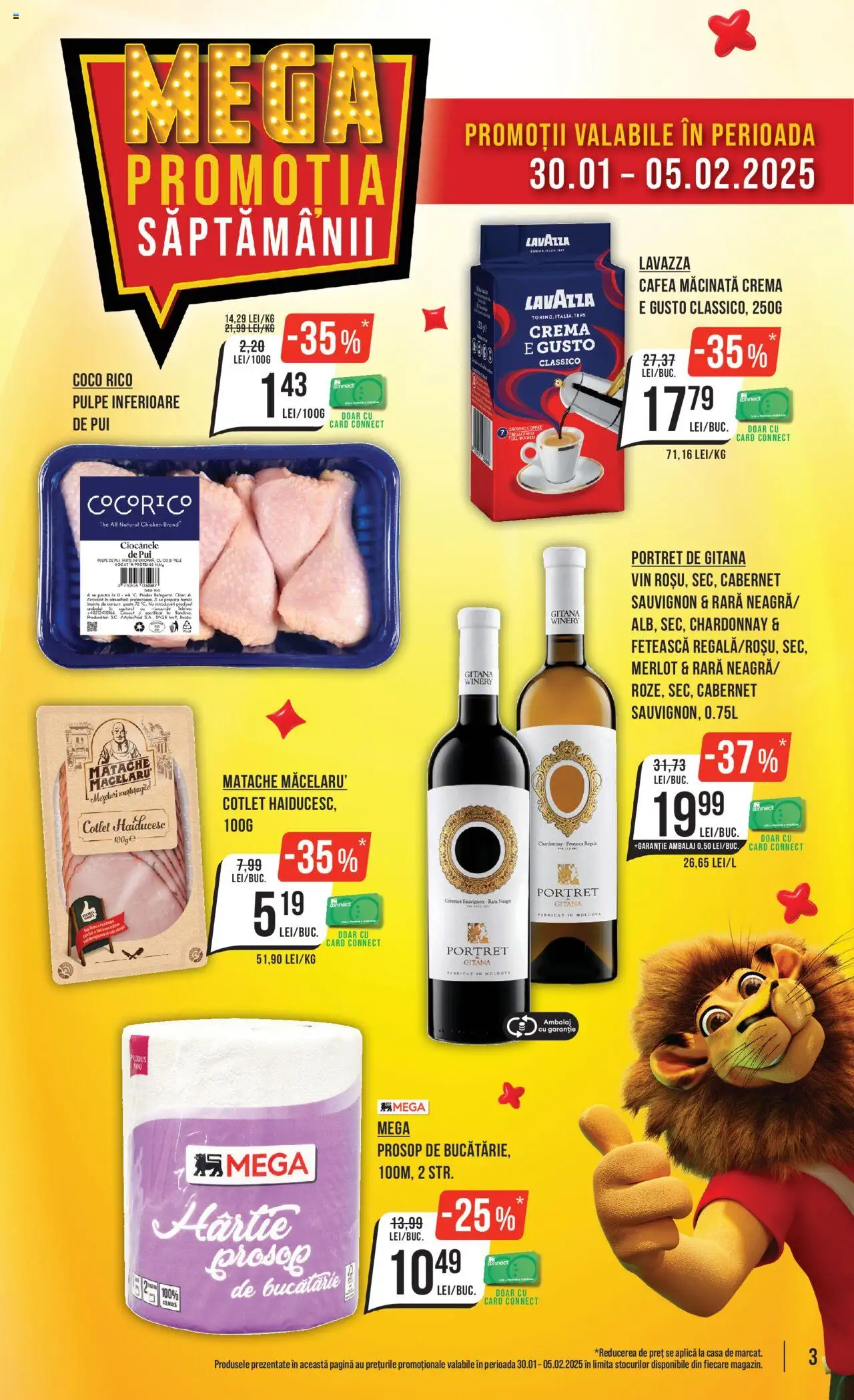 Catalog Mega Image 30 Ianuarie - 5 Februarie 2025 | Pagina 3 | Produse: Bucătărie, Cremă, Cafea, Vin