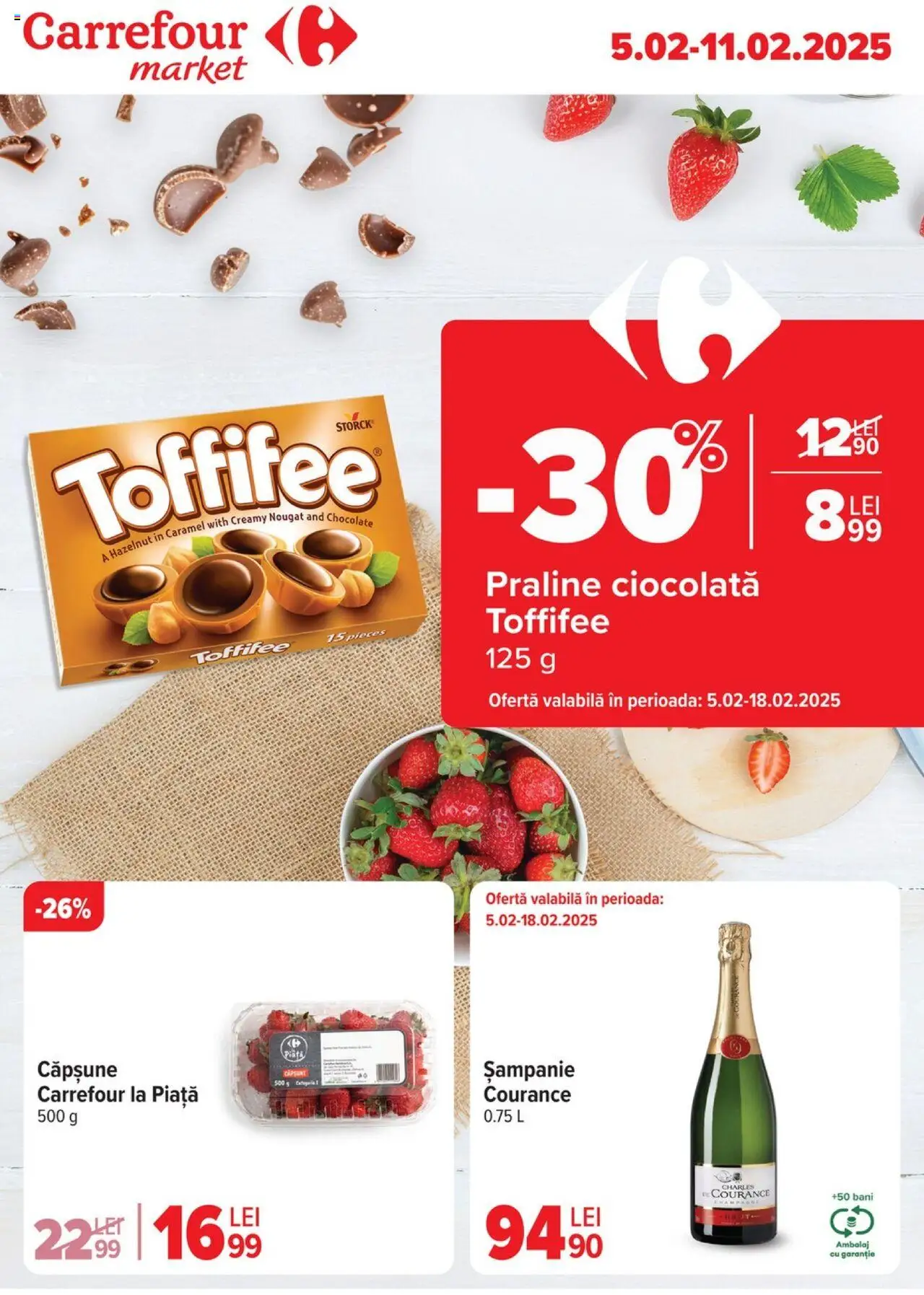 Catalog Carrefour 5 - 11 Februarie 2025 | Pagina 1 | Produse: Praline, Ciocolată