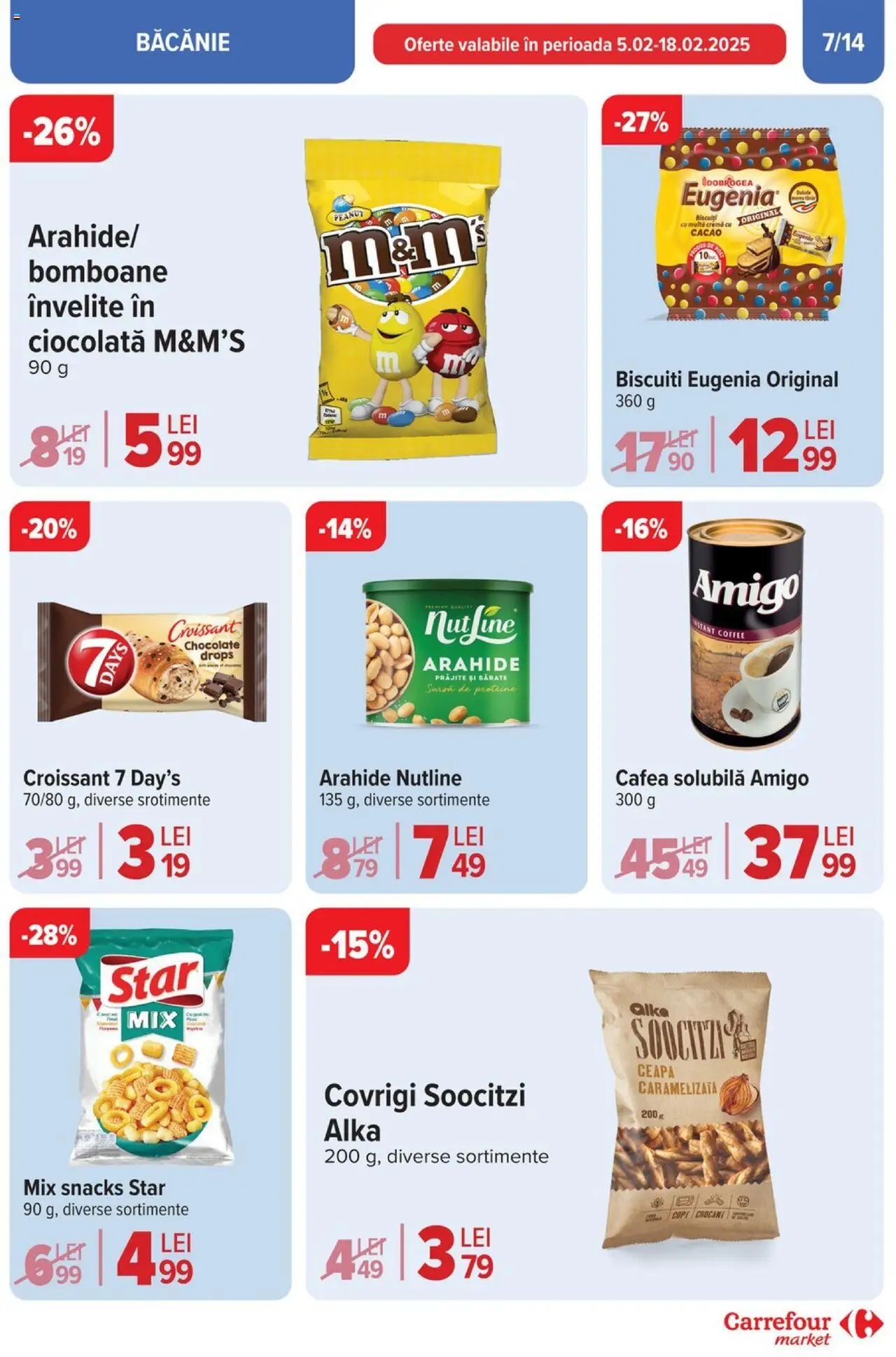 Catalog Carrefour 5 - 11 Februarie 2025 | Pagina 7 | Produse: Arahide, Cafea, Ciocolată, Biscuiți