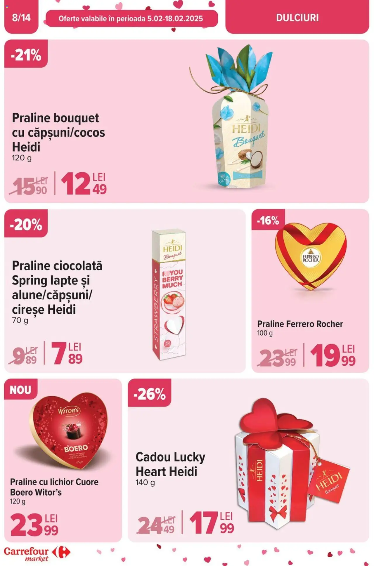 Catalog Carrefour 5 - 11 Februarie 2025 | Pagina 8 | Produse: Praline, Lichior, Lapte, Cireșe