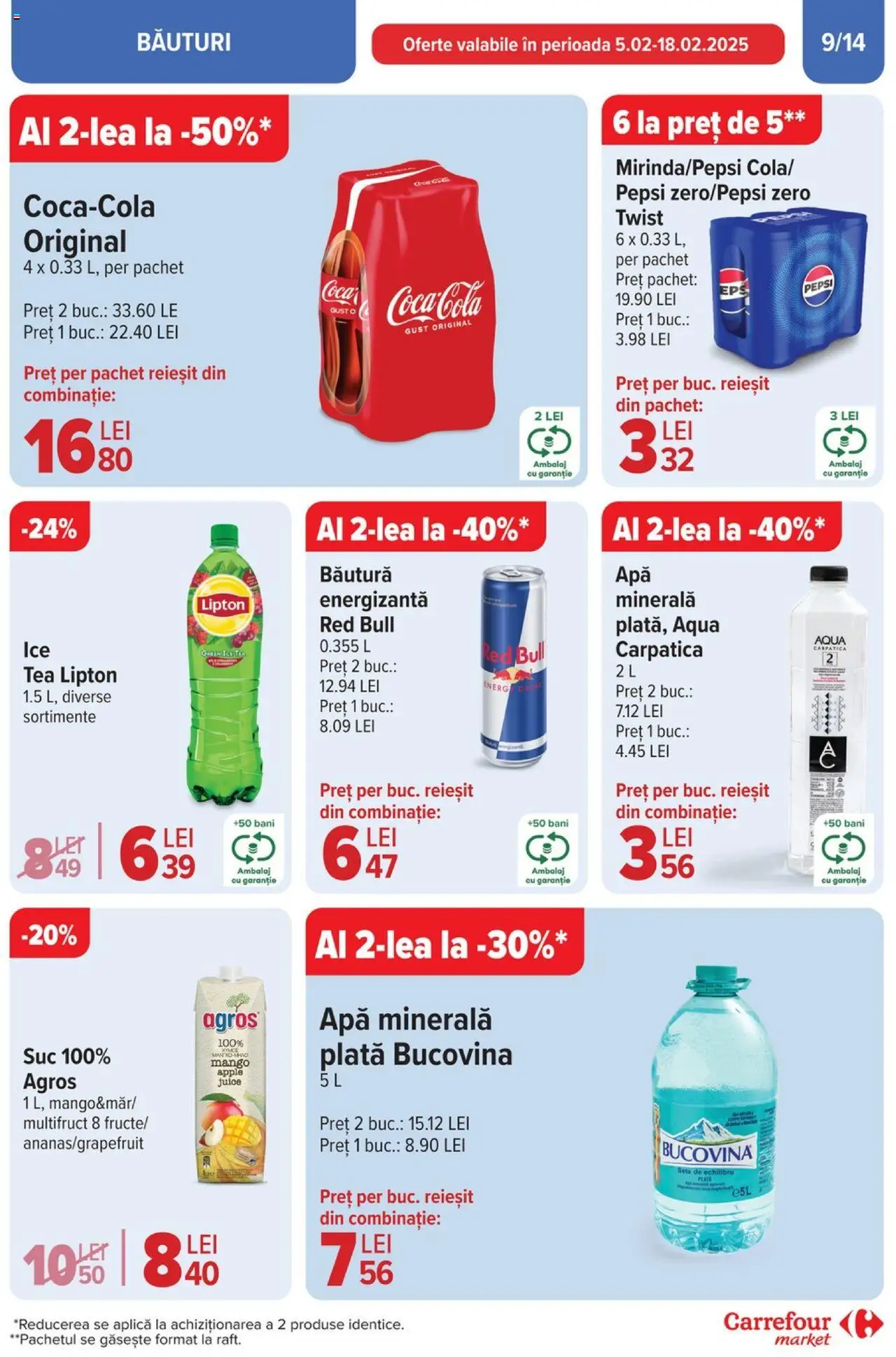 Catalog Carrefour 5 - 11 Februarie 2025 | Pagina 9 | Produse: Apple, Suc, Ice tea, Mango