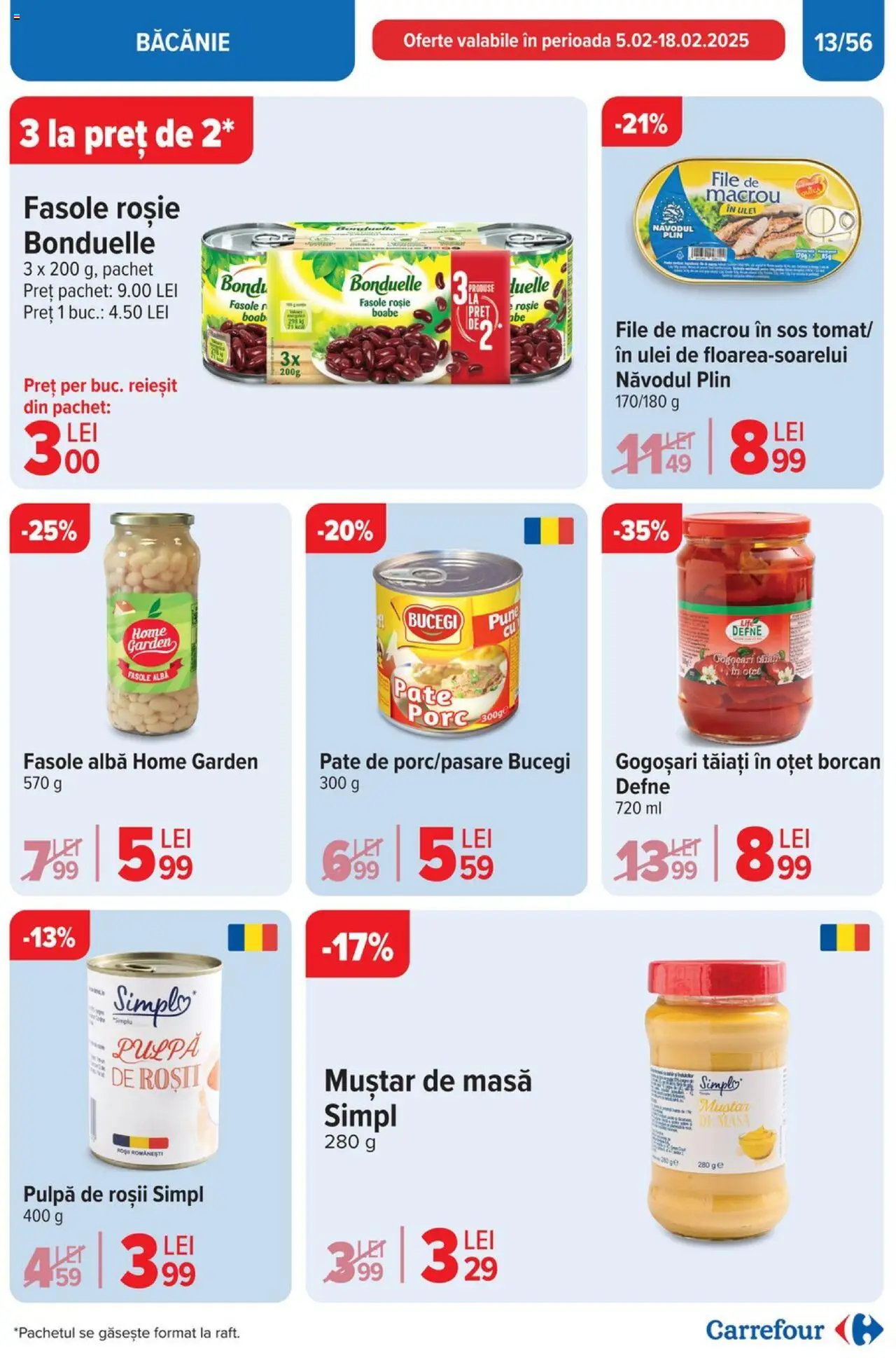 Catalog Carrefour 5 - 11 Februarie 2025 | Pagina 13 | Produse: Masă, Pate, Roșii, Muștar