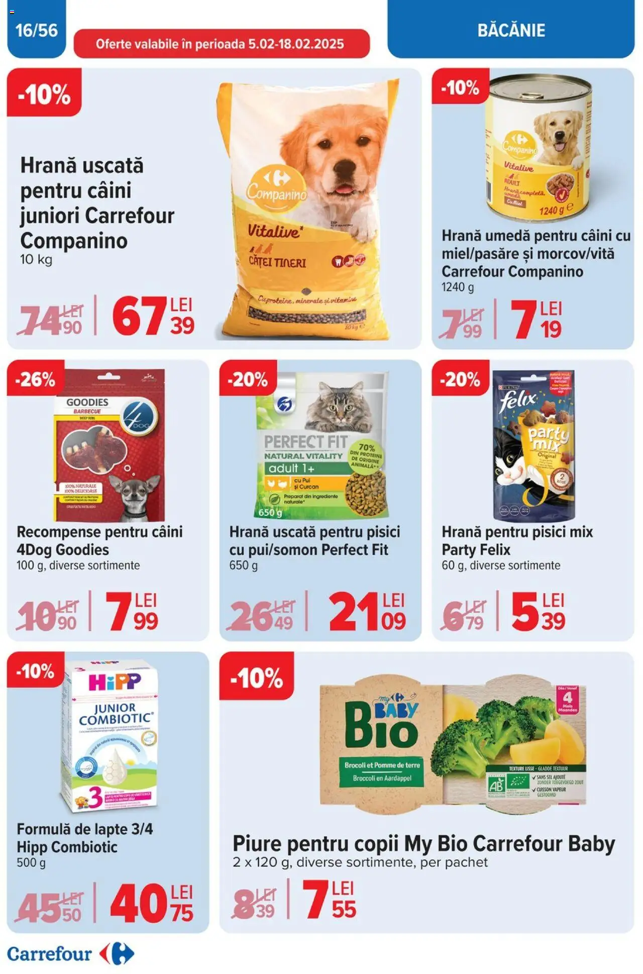 Catalog Carrefour 5 - 11 Februarie 2025 | Pagina 16 | Produse: Hrană pentru pisici, Lapte