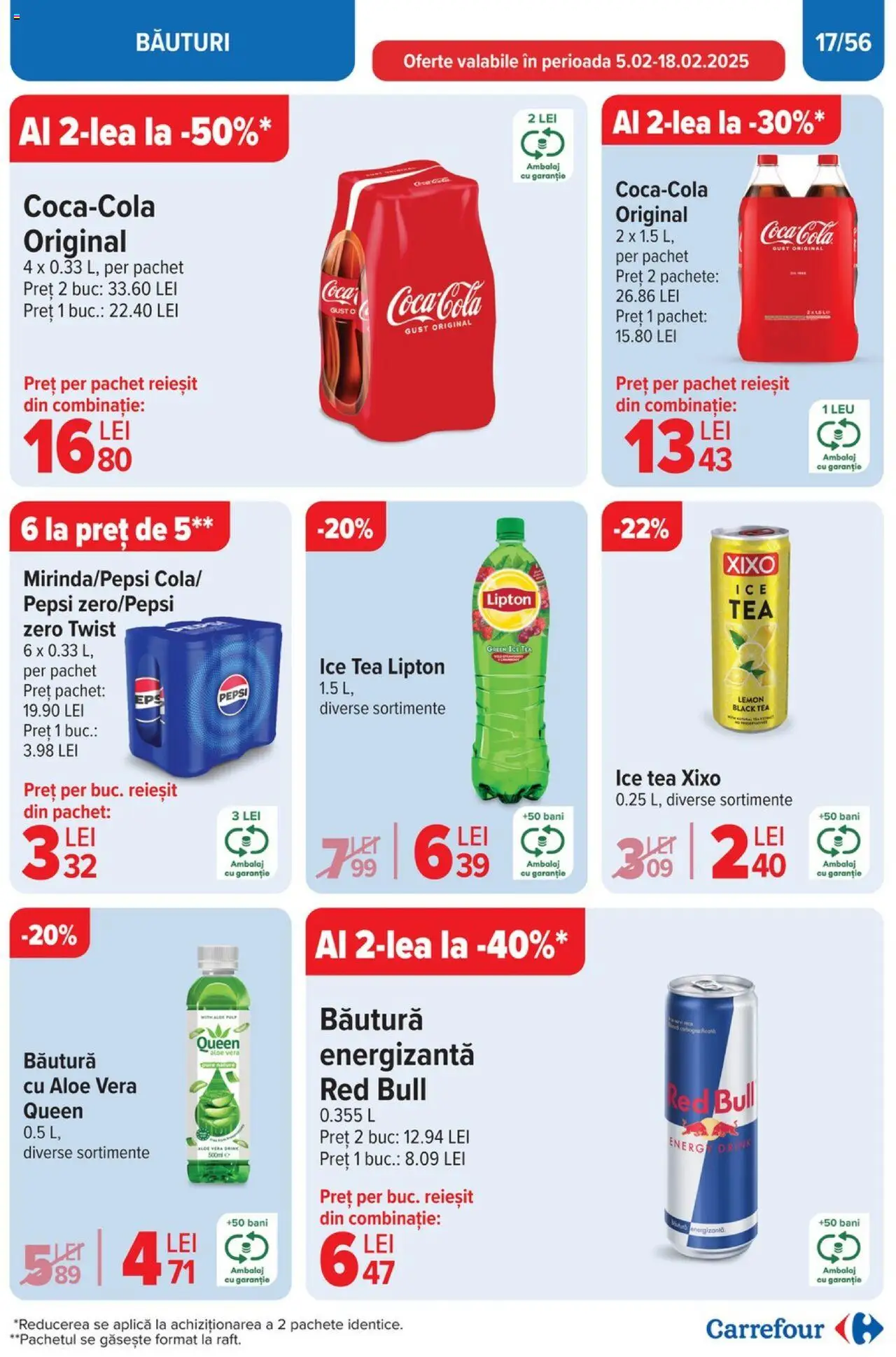 Catalog Carrefour 5 - 11 Februarie 2025 | Pagina 17 | Produse: Aloe vera, Băutură energizantă, Ice tea