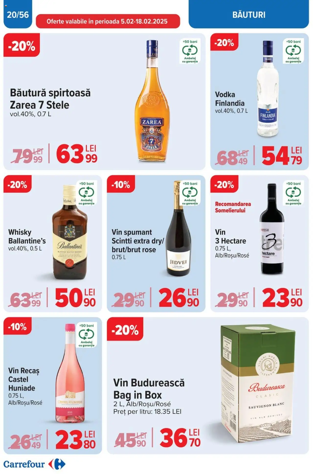 Catalog Carrefour 5 - 11 Februarie 2025 | Pagina 20 | Produse: Vin, Vodka