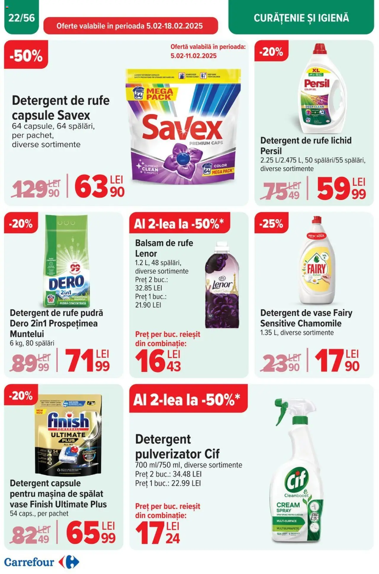 Catalog Carrefour 5 - 11 Februarie 2025 | Pagina 22 | Produse: Pudră, Balsam, Detergent, Balsam de rufe