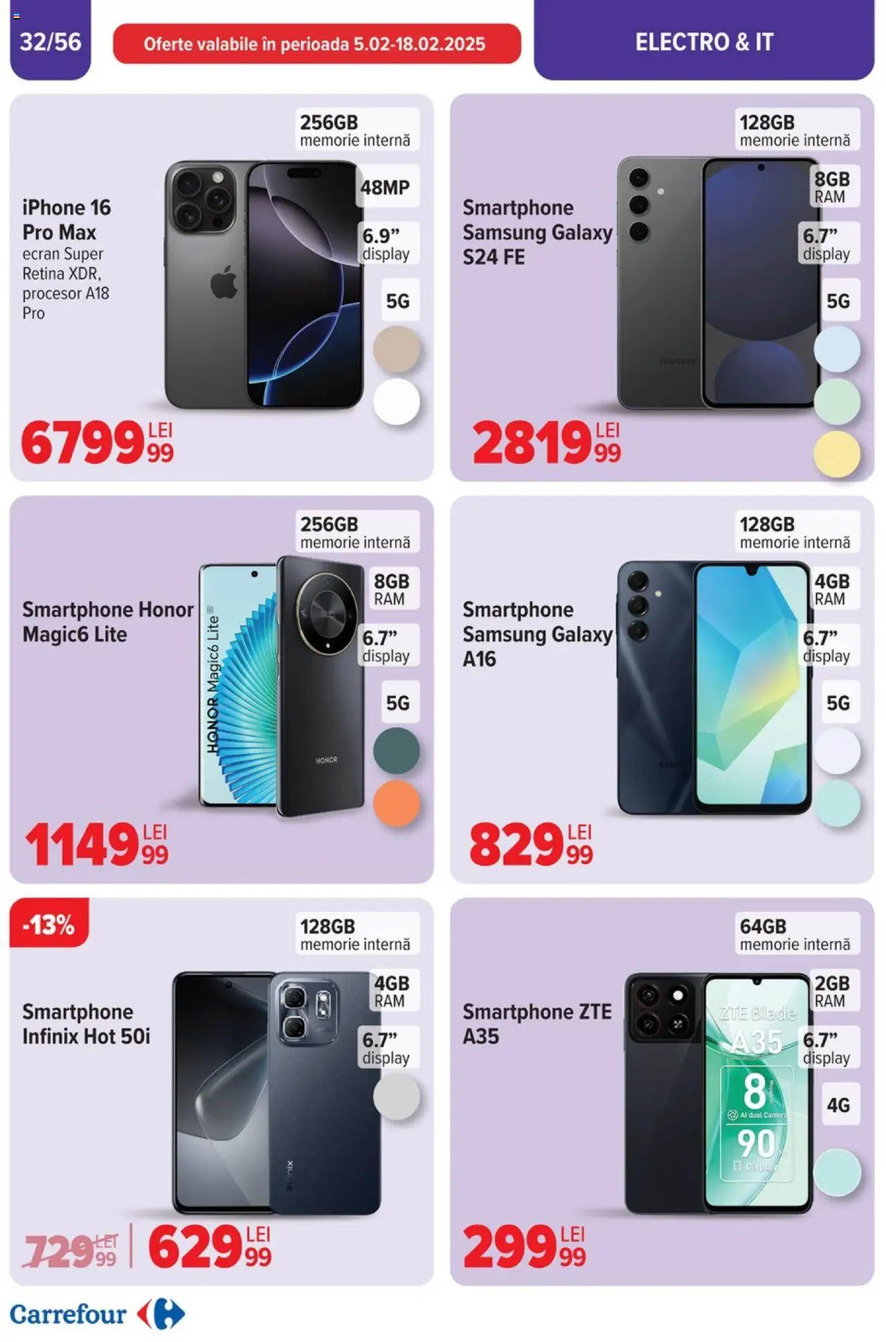 Catalog Carrefour 5 - 11 Februarie 2025 | Pagina 34 | Produse: Smartphone, Memorie, Cameră