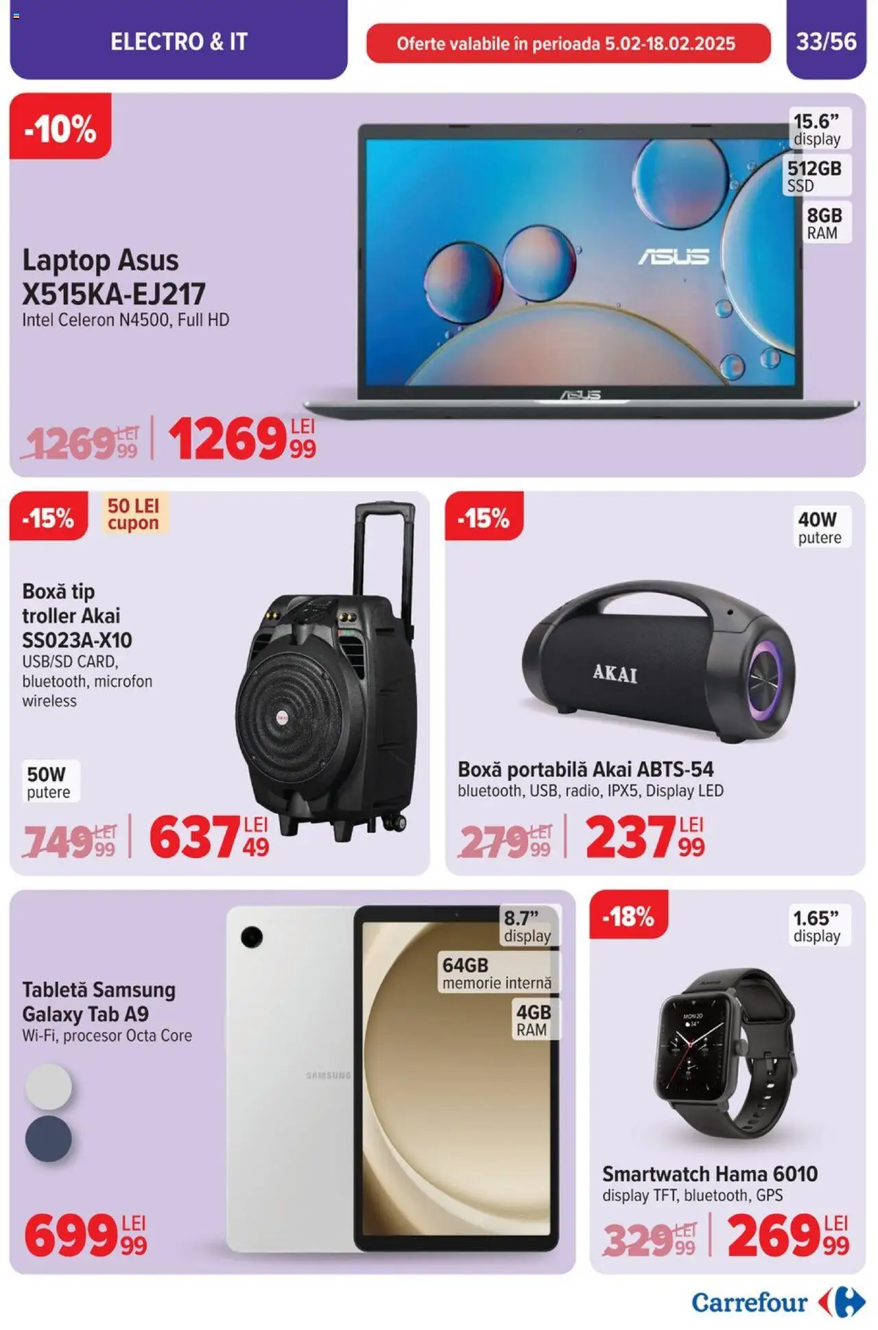 Catalog Carrefour 5 - 11 Februarie 2025 | Pagina 35 | Produse: Memorie, Tabletă, Microfon, Smartwatch