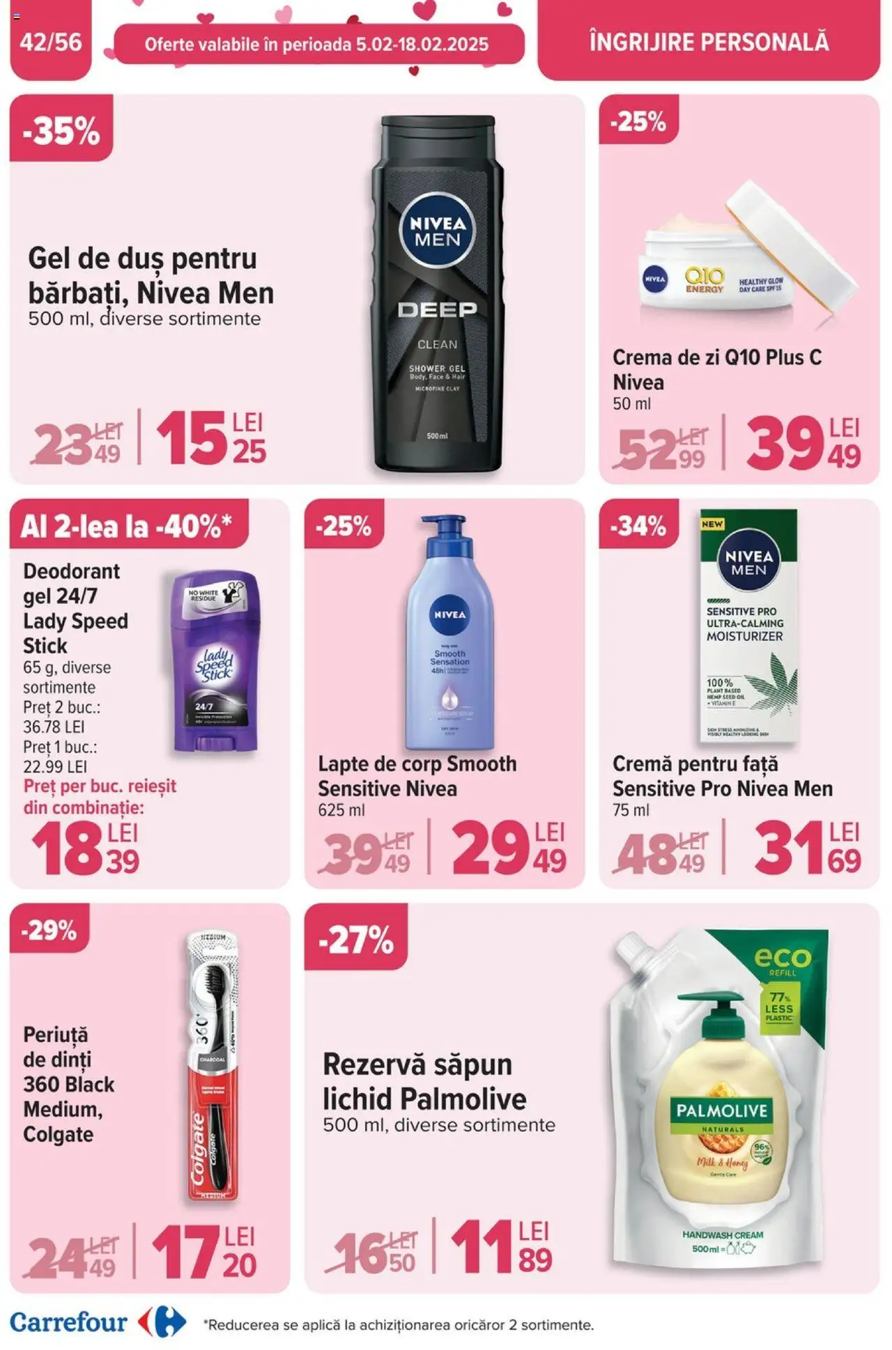 Catalog Carrefour 5 - 11 Februarie 2025 | Pagina 44 | Produse: Lapte, Lapte de corp, Gel de duș, Periuță de dinți