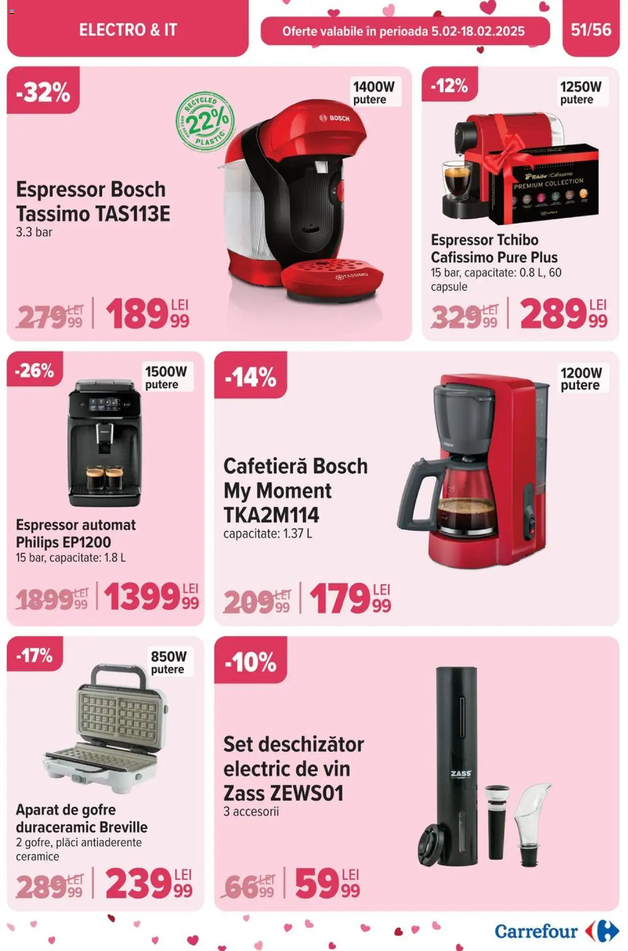 Catalog Carrefour 5 - 11 Februarie 2025 | Pagina 53 | Produse: Espressor, Cafetieră, Gofre, Vin