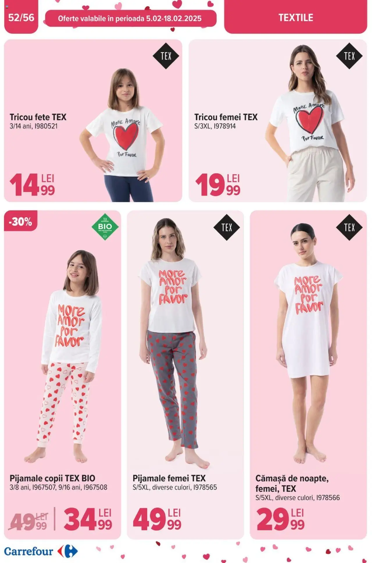 Catalog Carrefour 5 - 11 Februarie 2025 | Pagina 54 | Produse: Tricou, Pijamale