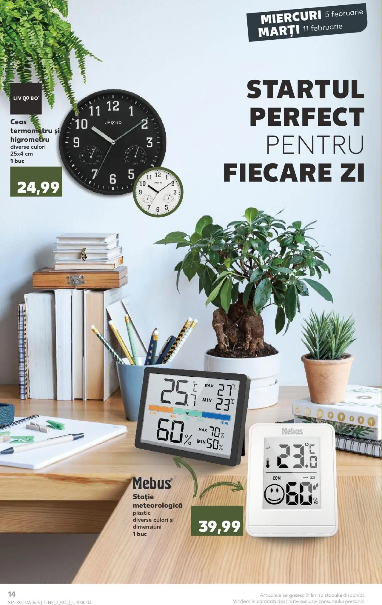 Catalog Kaufland 5 - 9 Februarie 2025 | Pagina 14 | Produse: Ceas, Stație Meteorologică, Termometru