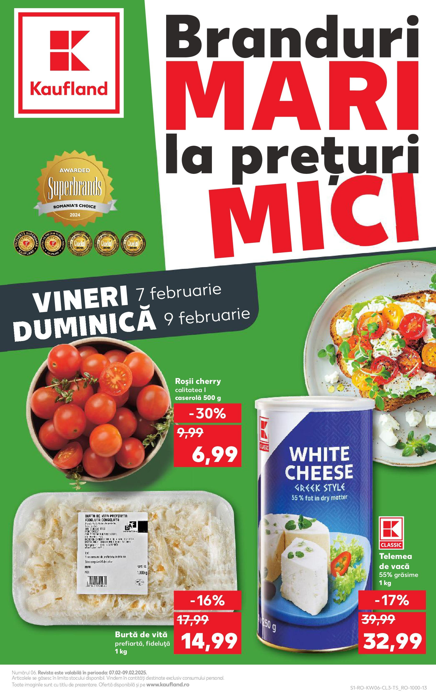 Catalog Kaufland 7 - 9 Februarie 2025 | Pagina 1 | Produse: Mici, Roșii