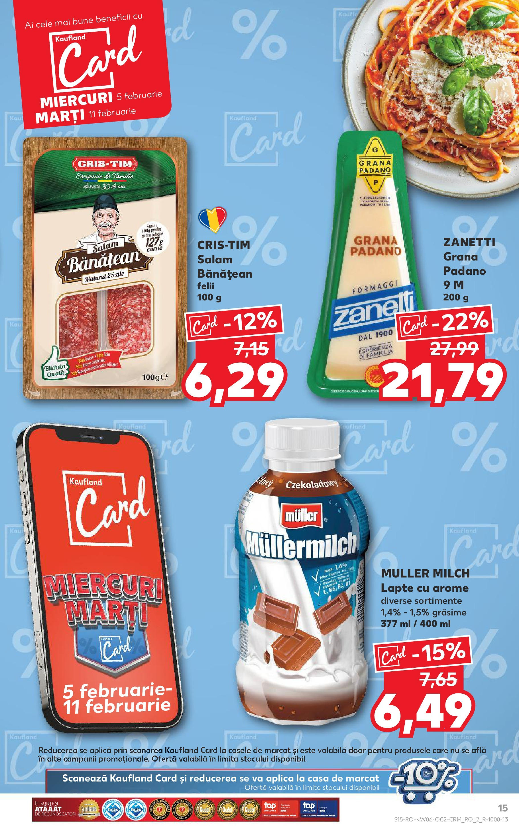 Catalog Kaufland 5 - 11 Februarie 2025 | Pagina 15 | Produse: Lapte, Salam, Pește