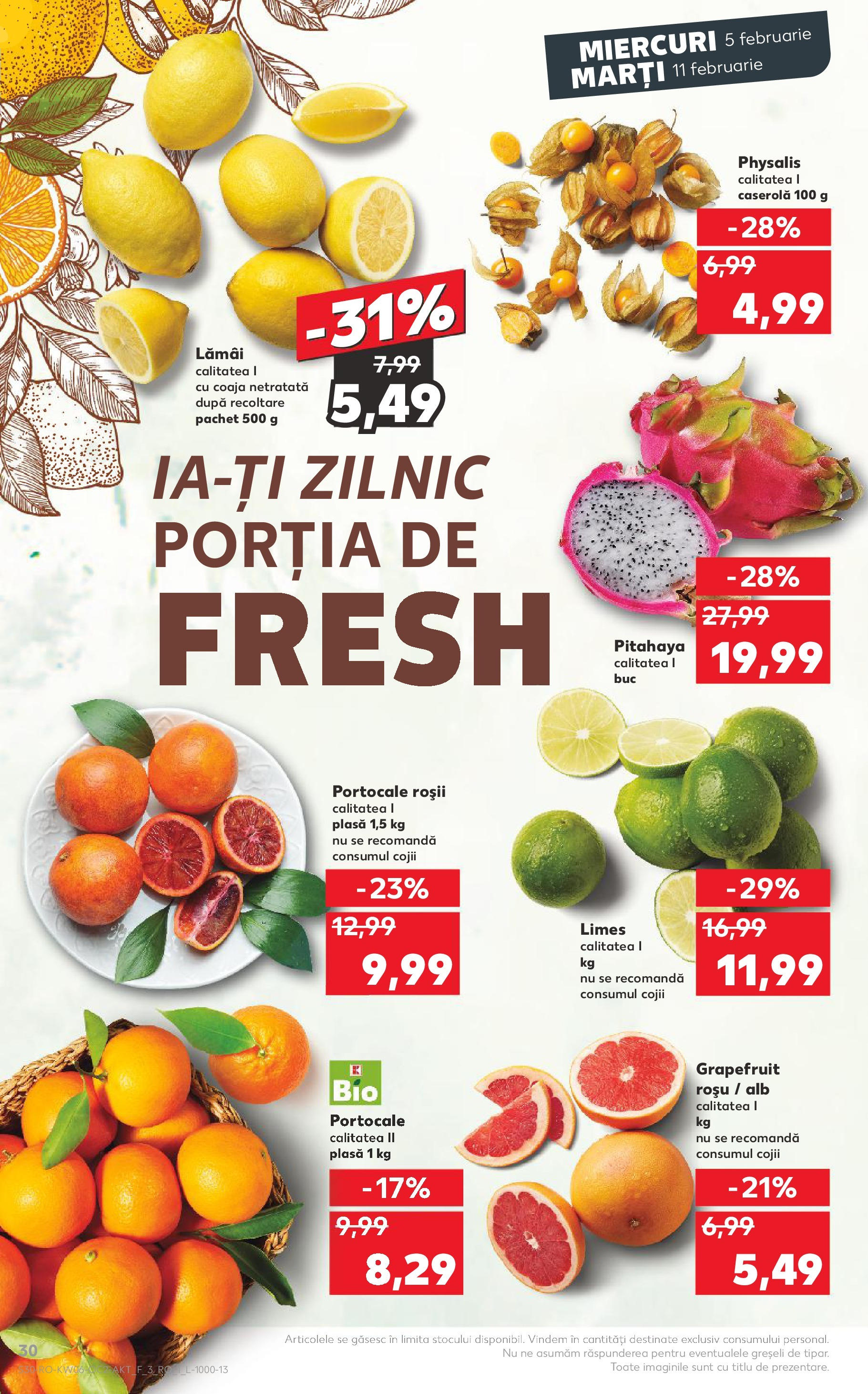 Catalog Kaufland 5 - 11 Februarie 2025 | Pagina 30 | Produse: Portocale, Roșii