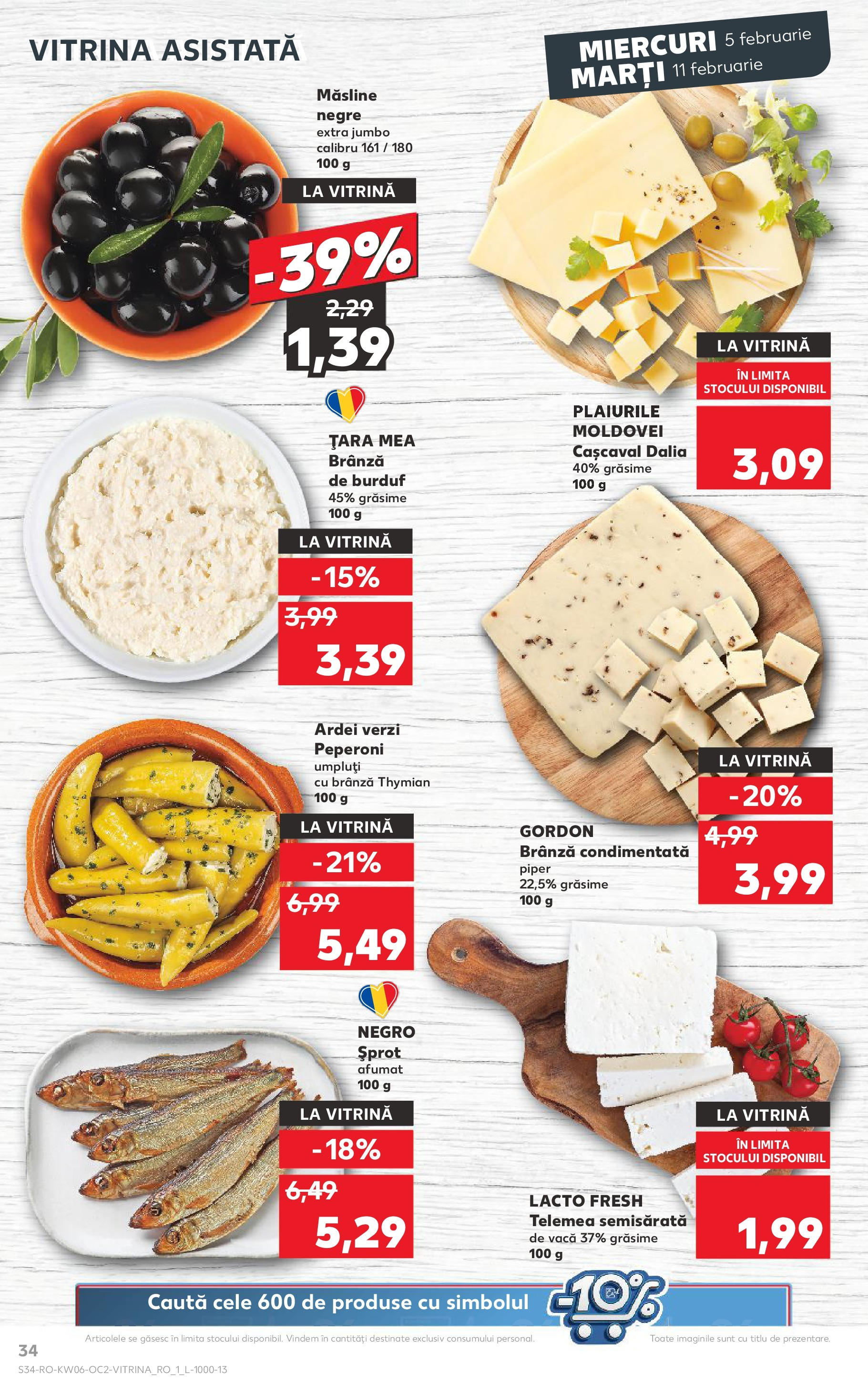 Catalog Kaufland 5 - 11 Februarie 2025 | Pagina 34 | Produse: Vitrină, Cașcaval, Ardei, Brânză