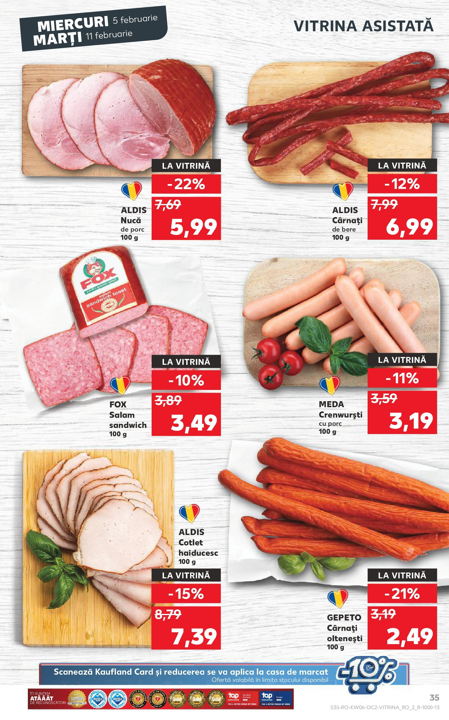 Catalog Kaufland 5 - 11 Februarie 2025 | Pagina 35 | Produse: Vitrină, Salam, Bere, Cârnați