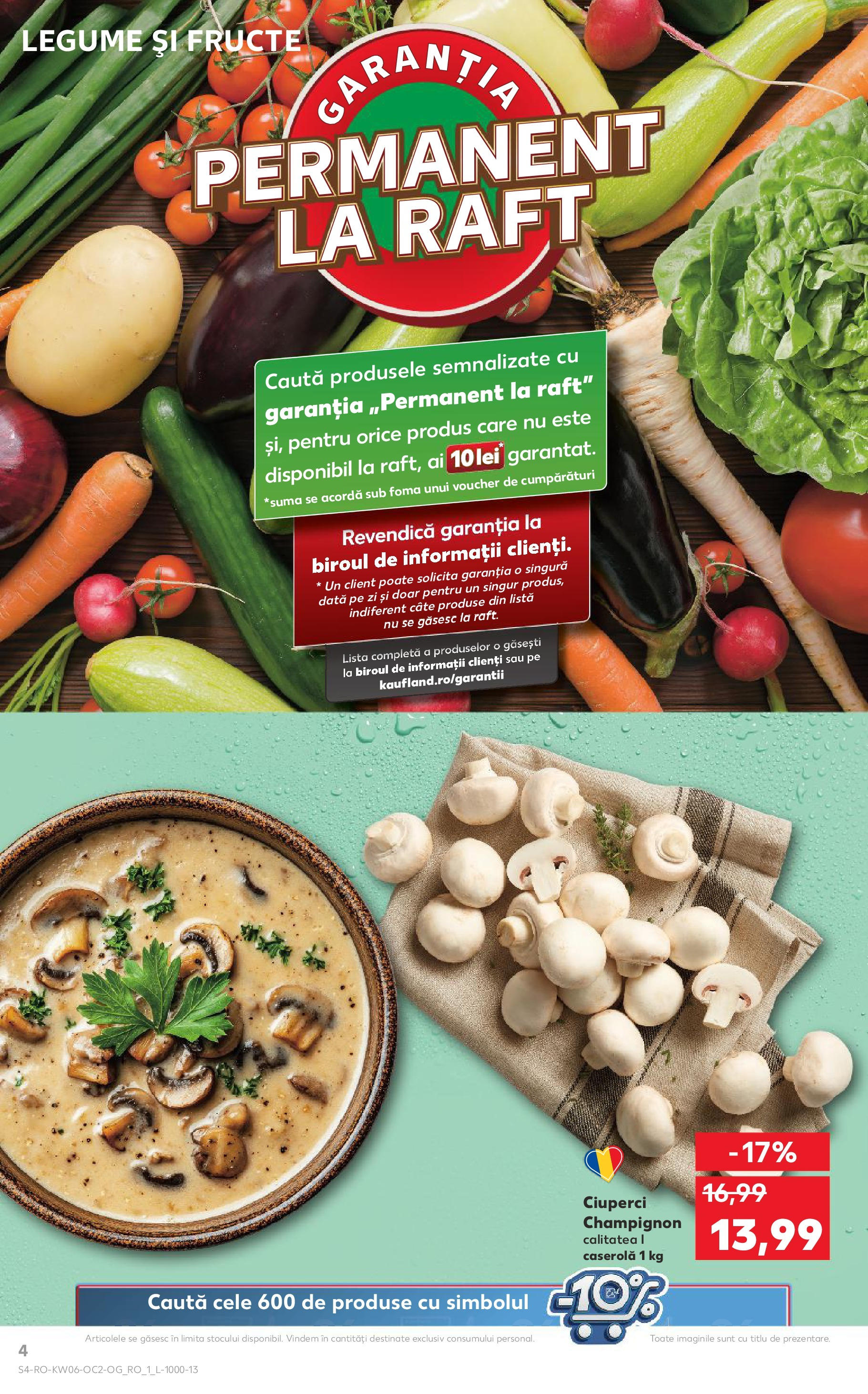 Catalog Kaufland 5 - 11 Februarie 2025 | Pagina 4 | Produse: Raft, Ciuperci, Legume, Fructe