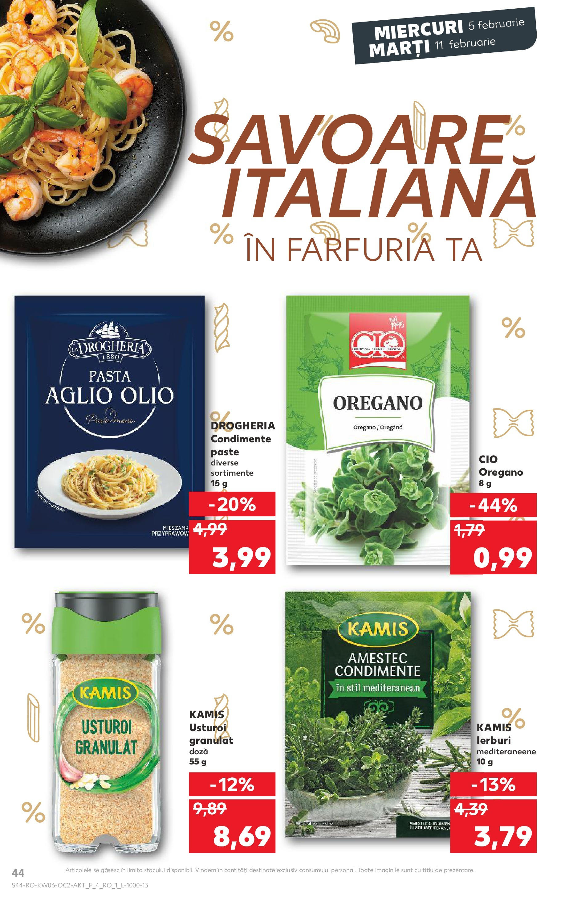 Catalog Kaufland 5 - 11 Februarie 2025 | Pagina 44 | Produse: Paste, Condimente, Usturoi