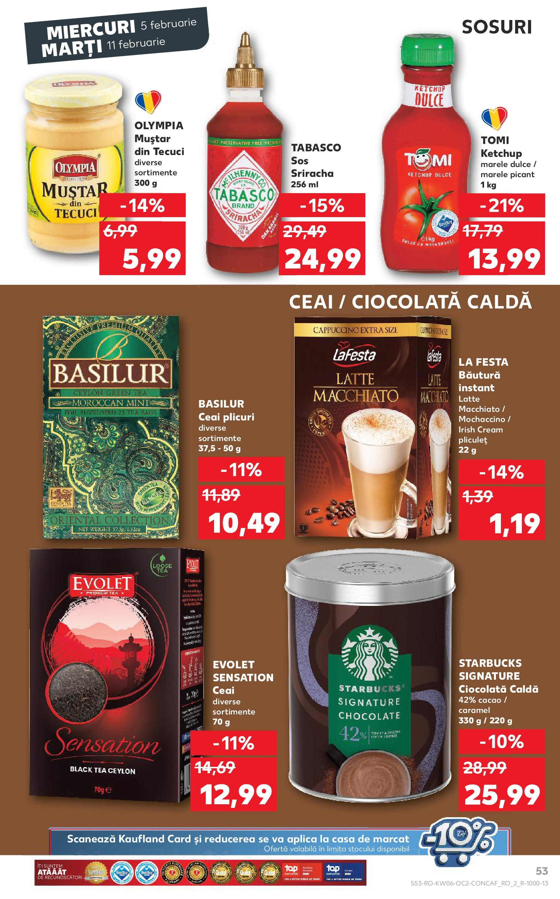 Catalog Kaufland 5 - 11 Februarie 2025 | Pagina 53 | Produse: Ciocolată, Ceai, Ketchup, Cacao