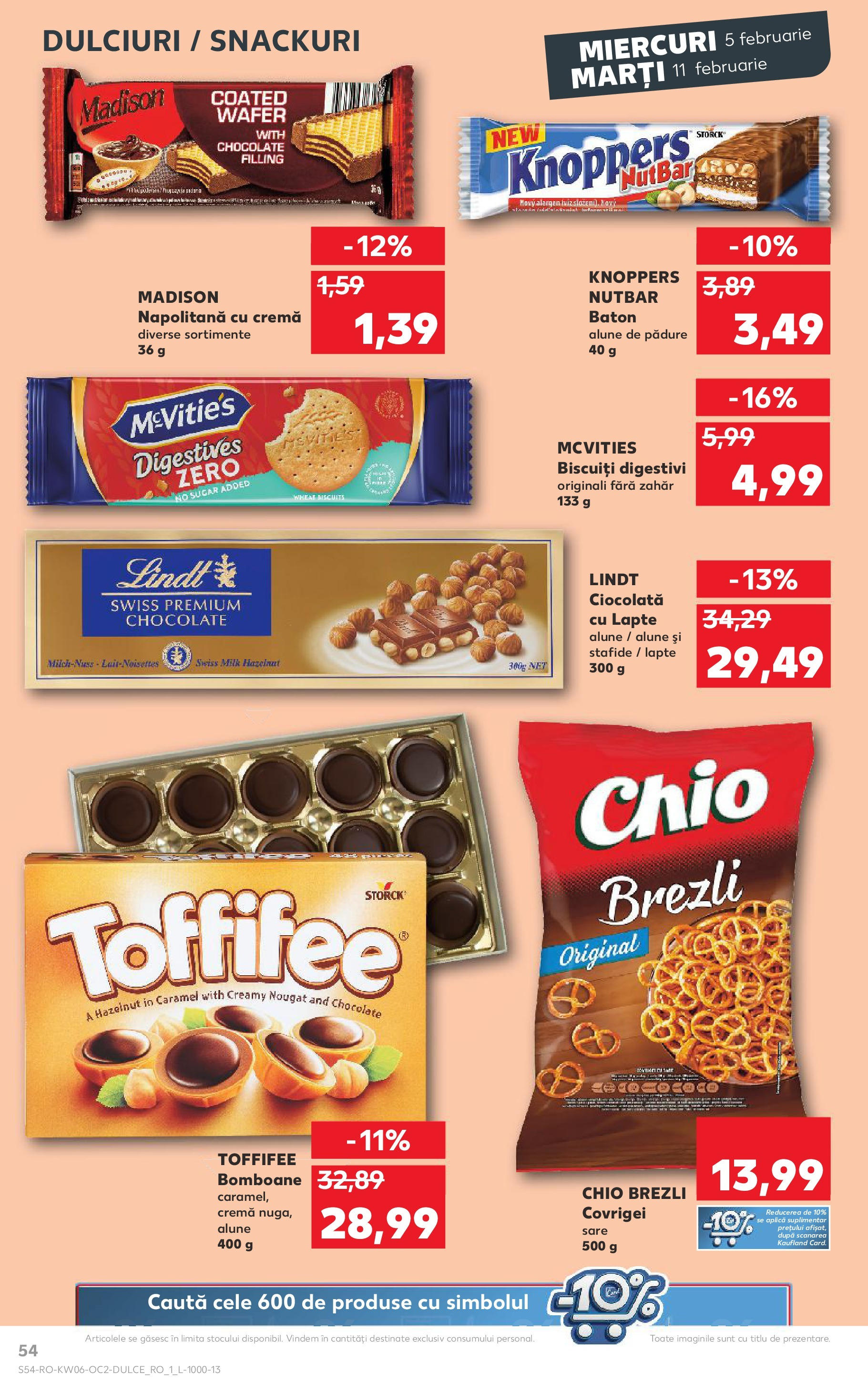 Catalog Kaufland 5 - 11 Februarie 2025 | Pagina 54 | Produse: Alune, Covrigei, Ciocolată, Sare