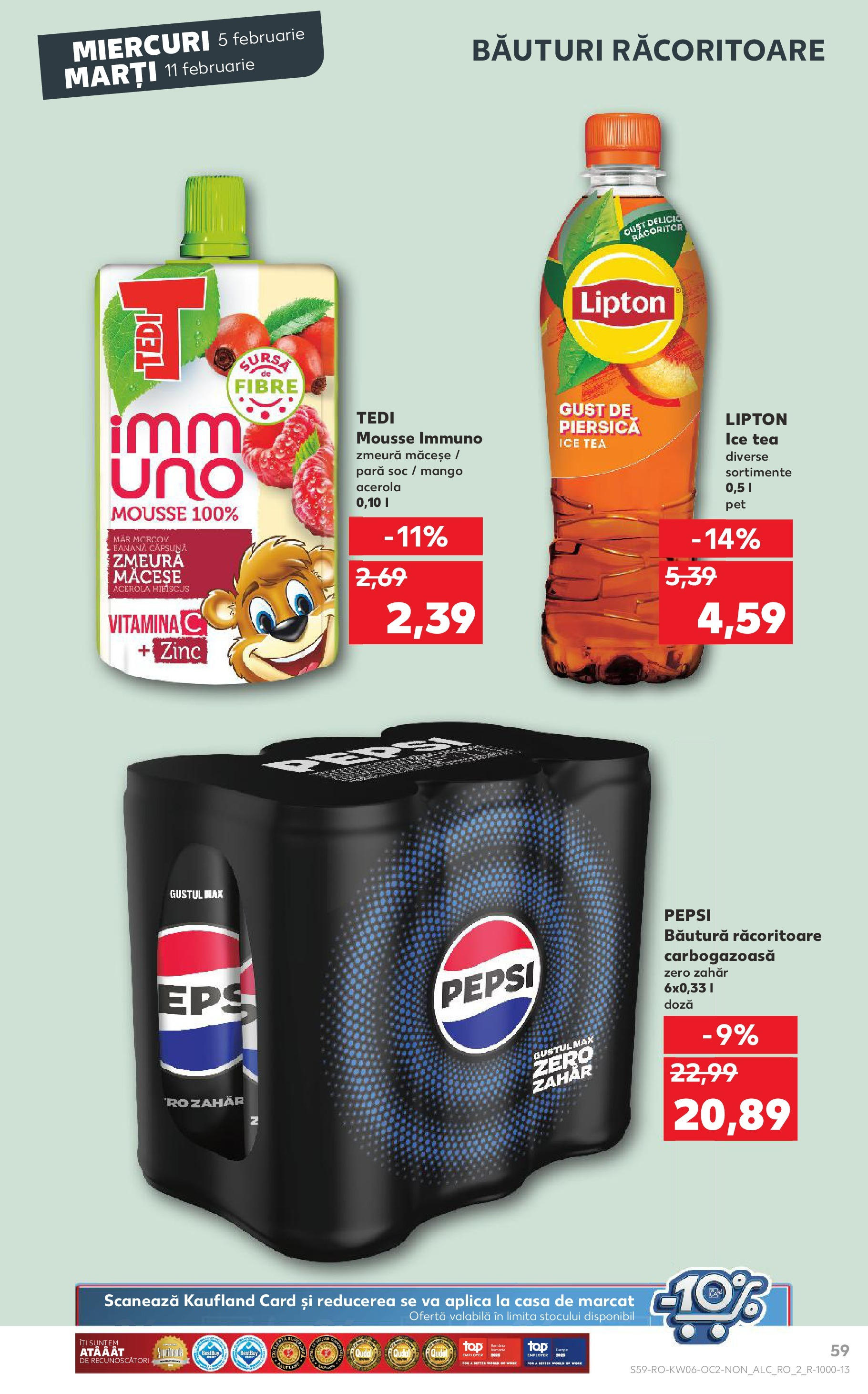 Catalog Kaufland 5 - 11 Februarie 2025 | Pagina 59 | Produse: Piersică, Pară, Zmeură, Ice tea