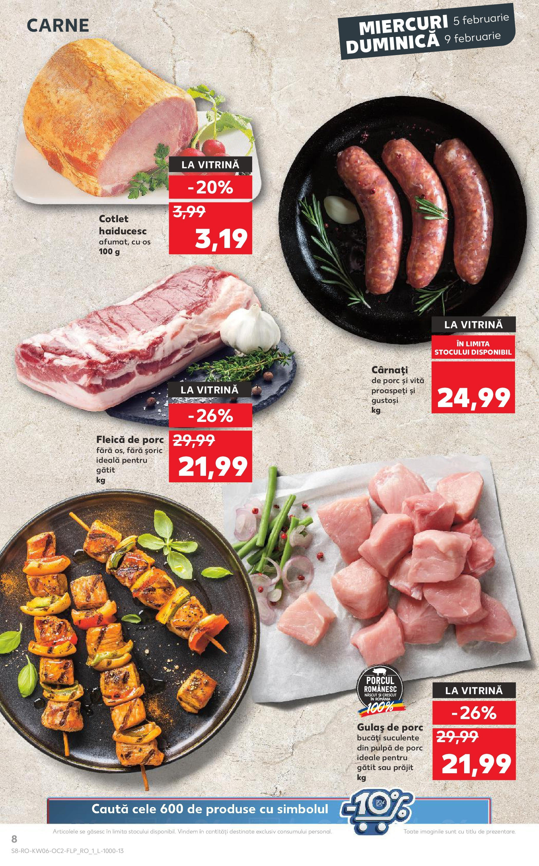 Catalog Kaufland 5 - 11 Februarie 2025 | Pagina 8 | Produse: Vitrină, Gulaș, Fleică, Cârnați