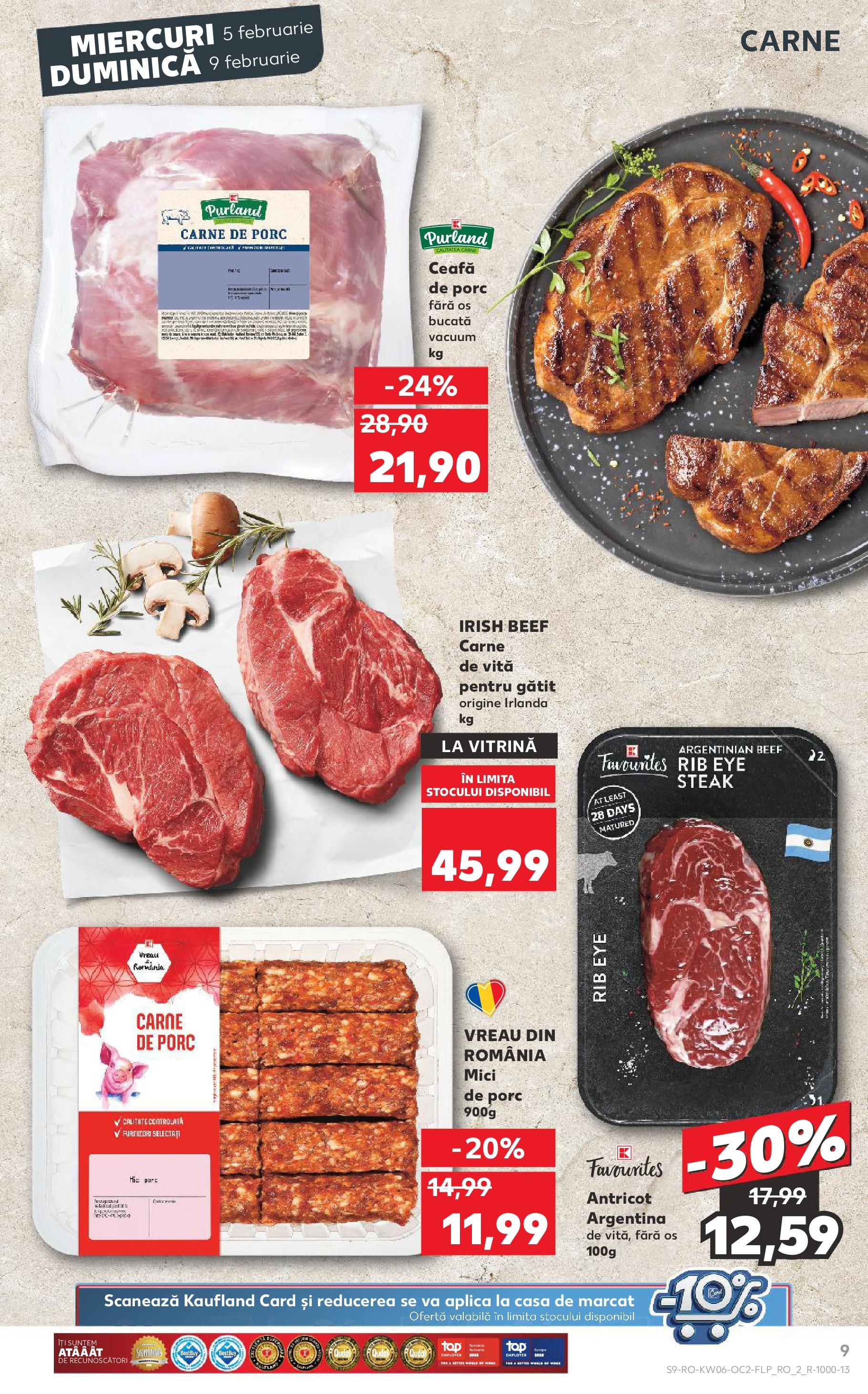 Catalog Kaufland 5 - 11 Februarie 2025 | Pagina 9 | Produse: Vitrină, Mici, Carne De Porc, Carne De Vită