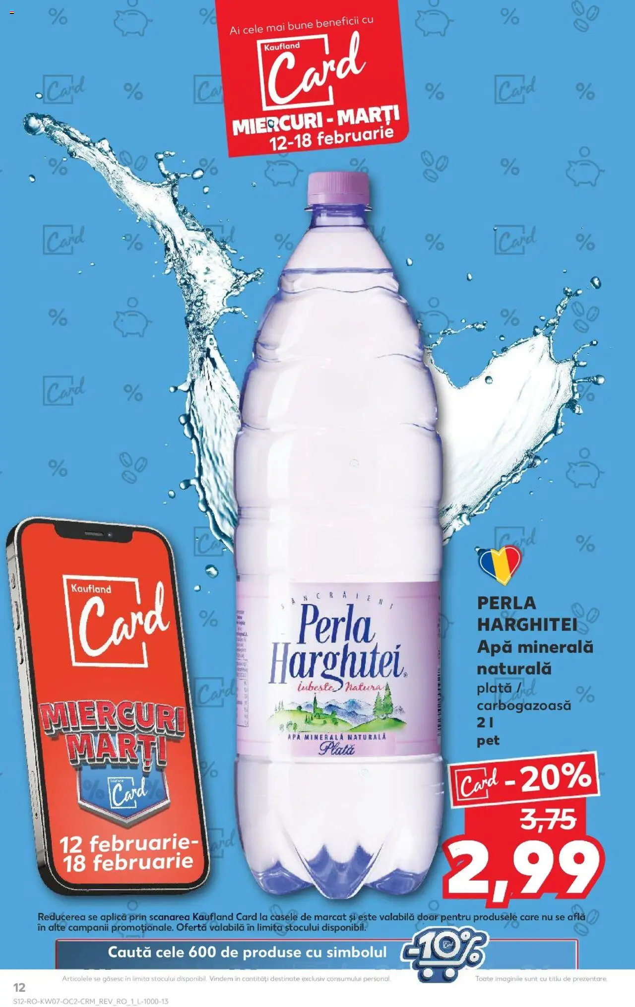 Catalog Kaufland 12 - 18 Februarie 2025 | Pagina 12 | Produse: Yazı tahtası kalemi, Apă