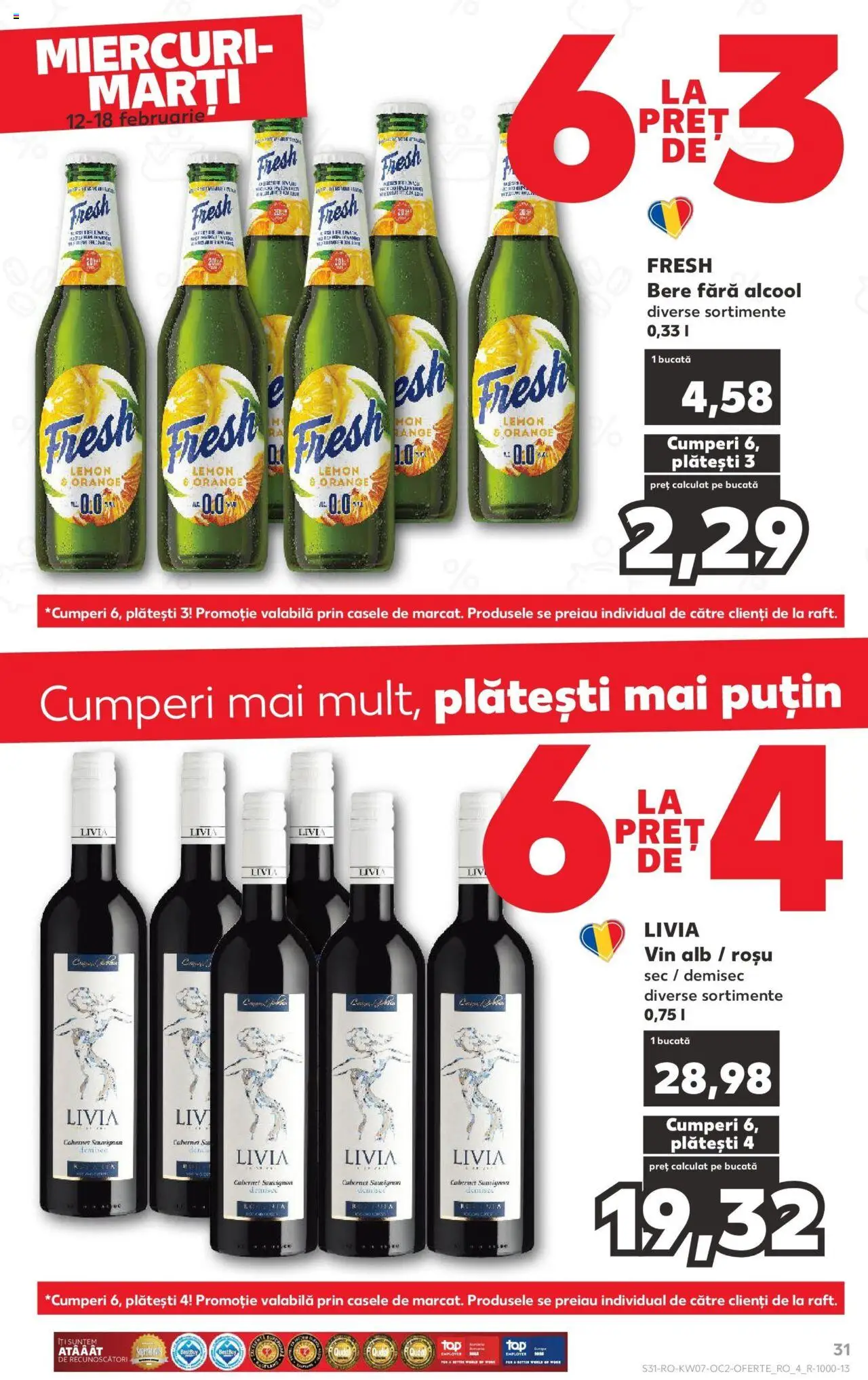 Catalog Kaufland 12 - 18 Februarie 2025 | Pagina 31 | Produse: Vin, Bere