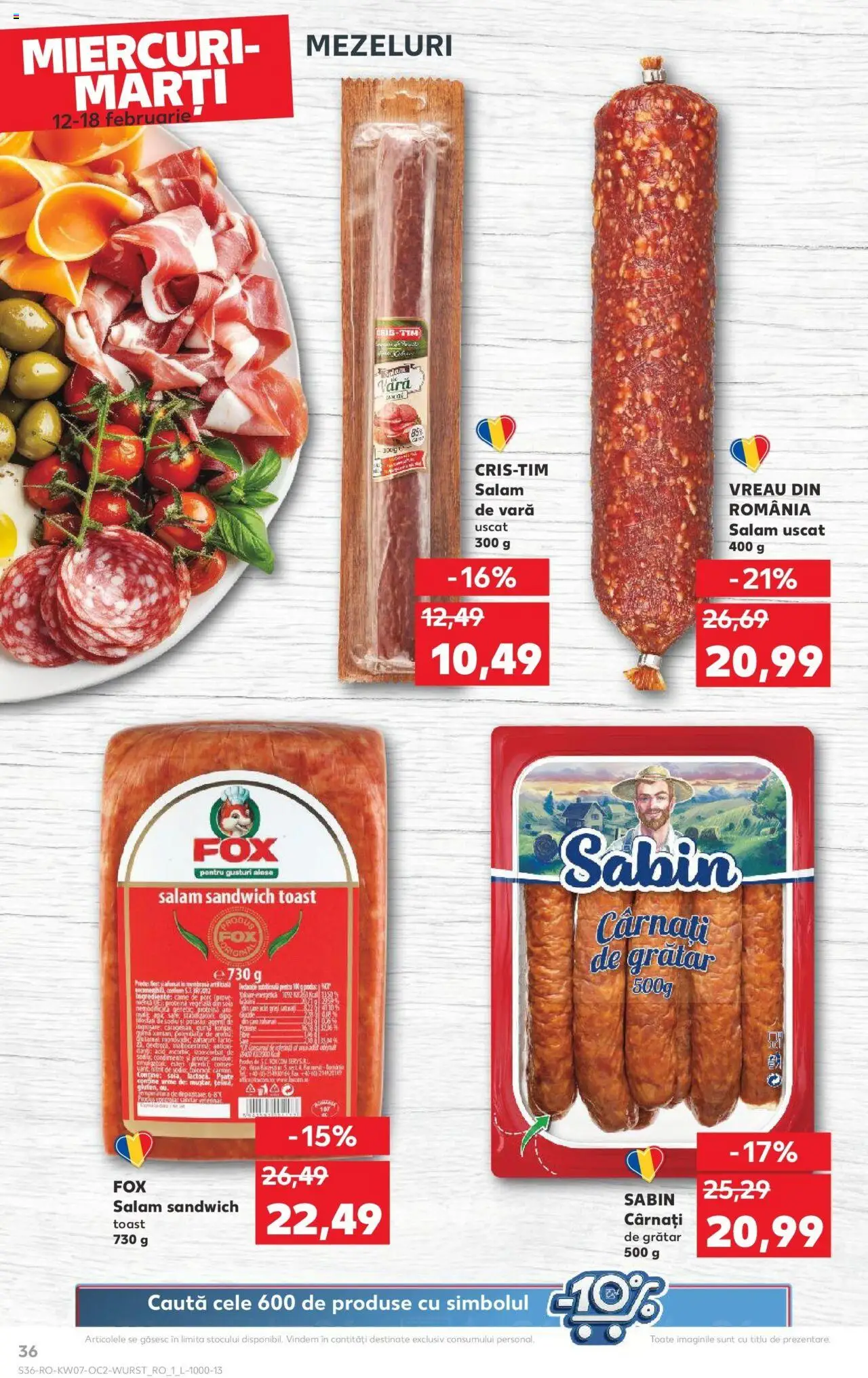 Catalog Kaufland 12 - 18 Februarie 2025 | Pagina 36 | Produse: Masaüstü kılıfı, Grătar, Condimente, Cârnați