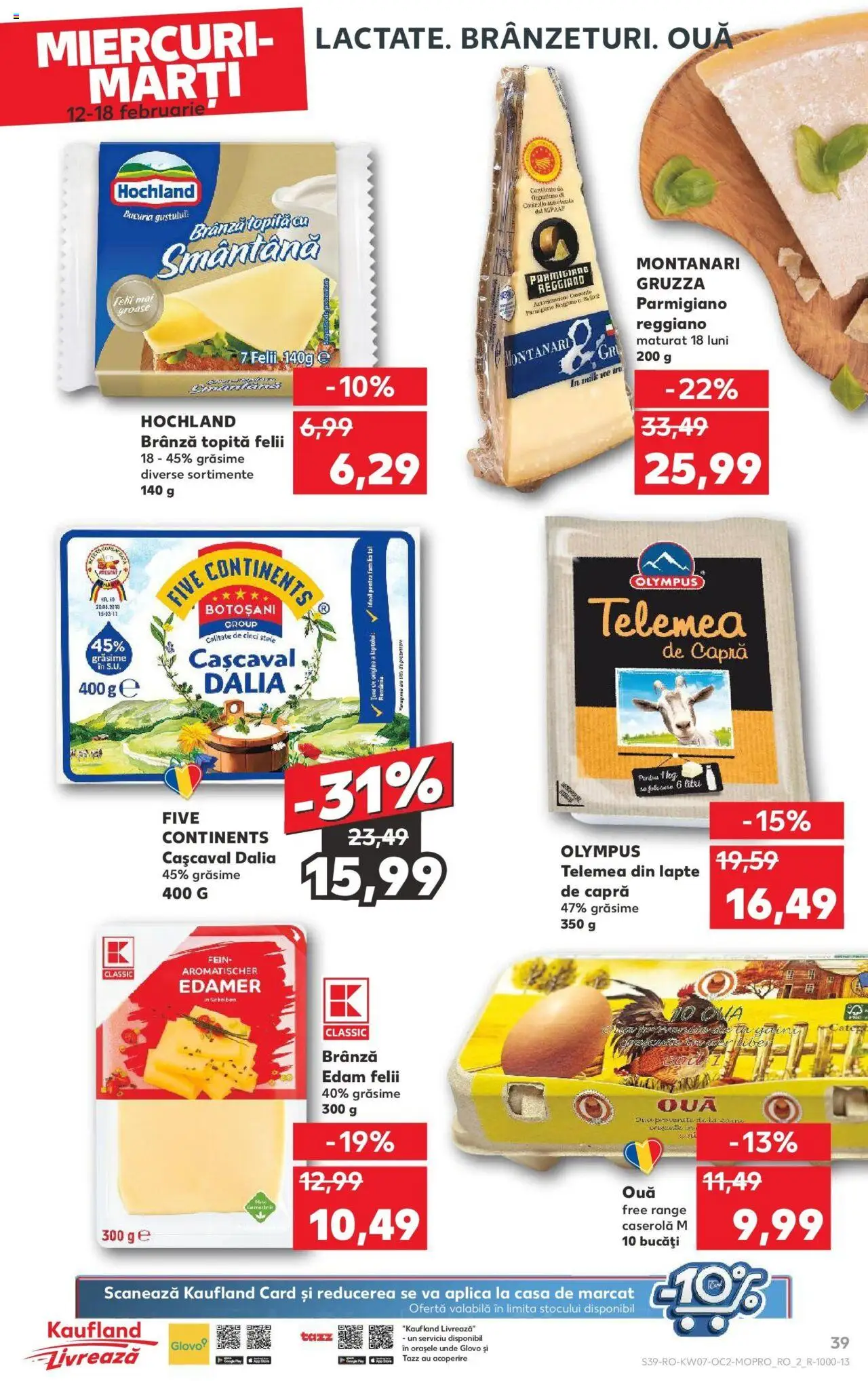 Catalog Kaufland 12 - 18 Februarie 2025 | Pagina 39 | Produse: Cașcaval, Lapte, Brânză, Smântână