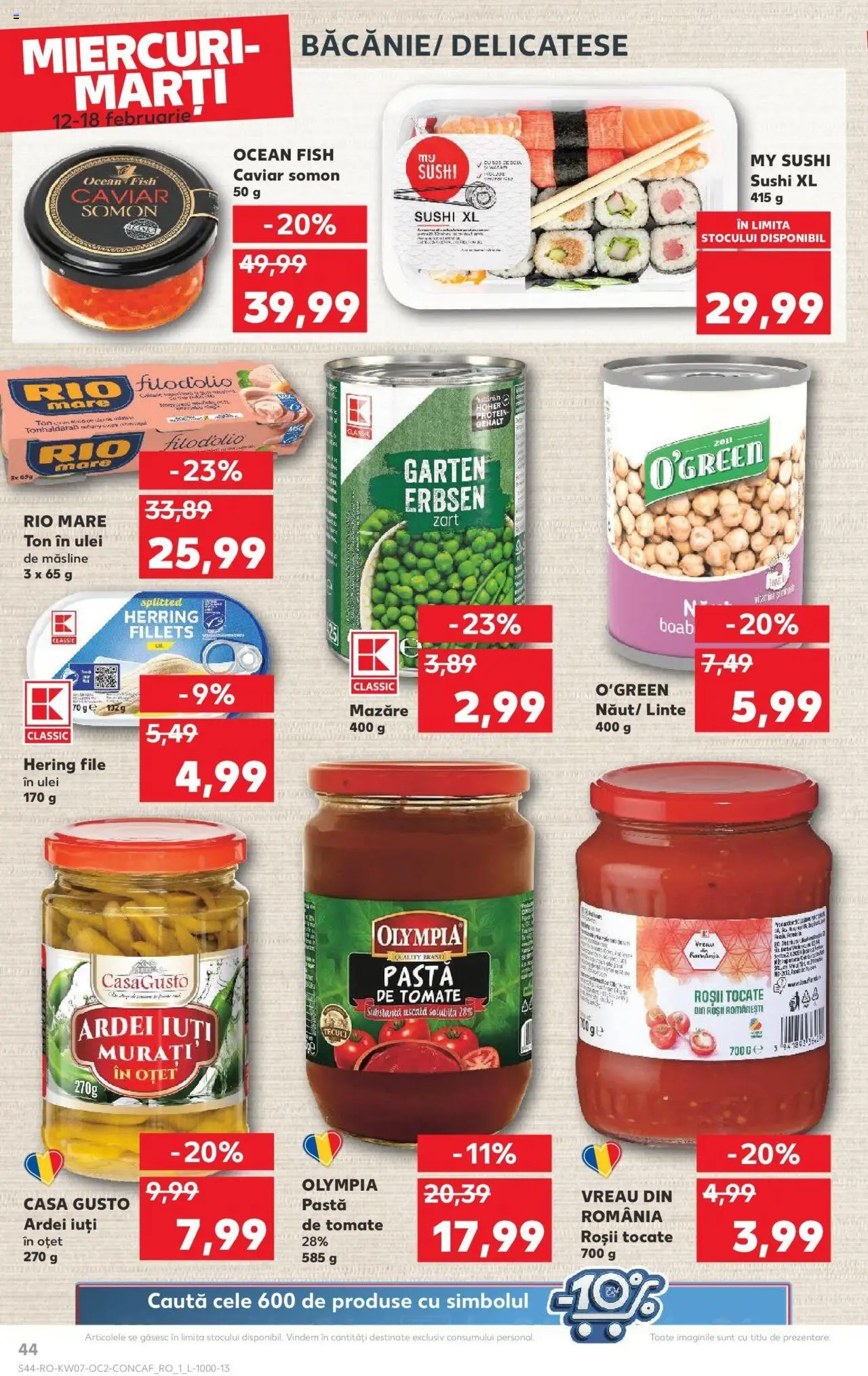 Catalog Kaufland 12 - 18 Februarie 2025 | Pagina 44 | Produse: Feijoa Meyvesi, Ardei, Pastă de tomate, Oțet