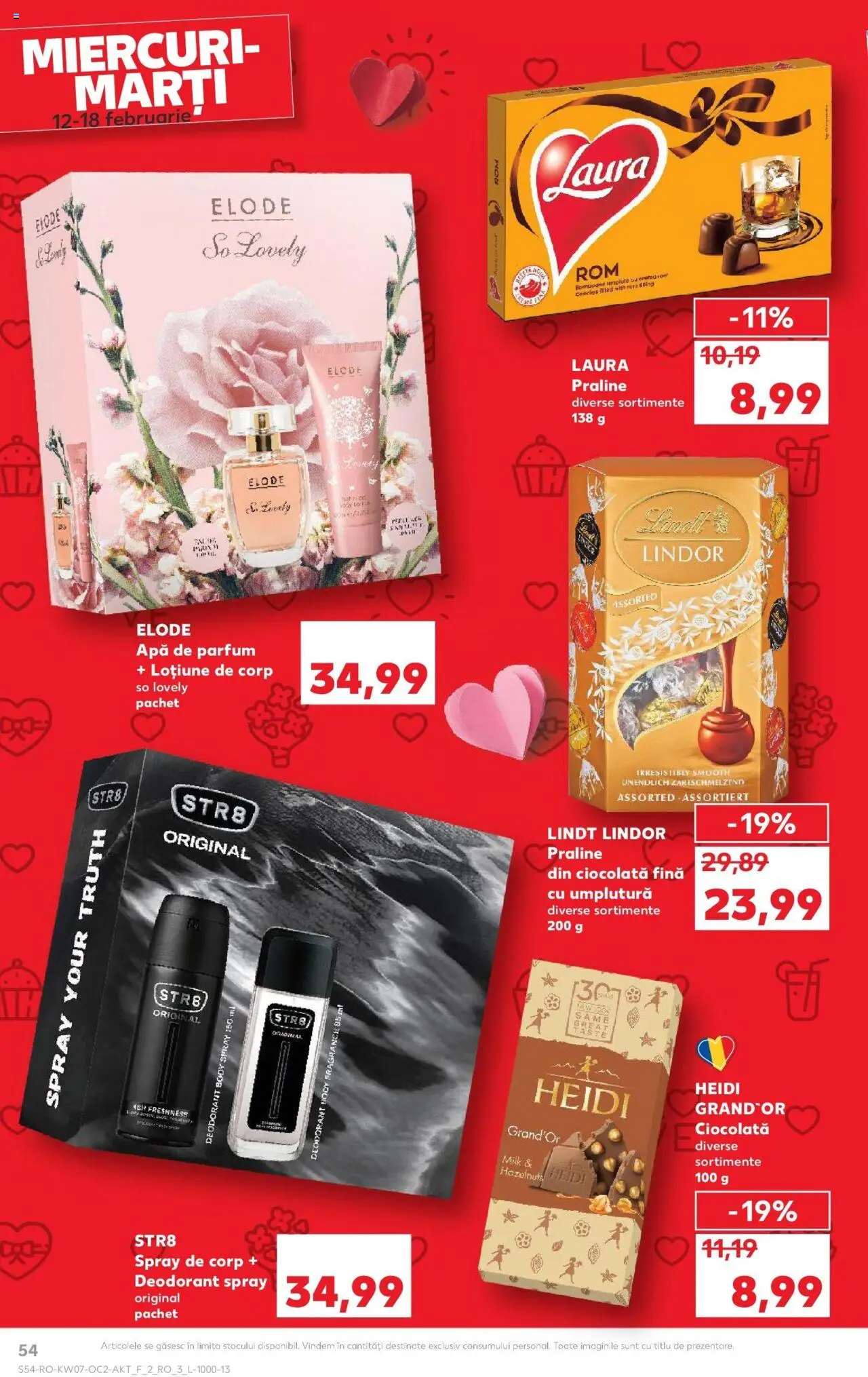 Catalog Kaufland 12 - 18 Februarie 2025 | Pagina 54 | Produse: Praline, Ciocolată, Deodorant, Apă