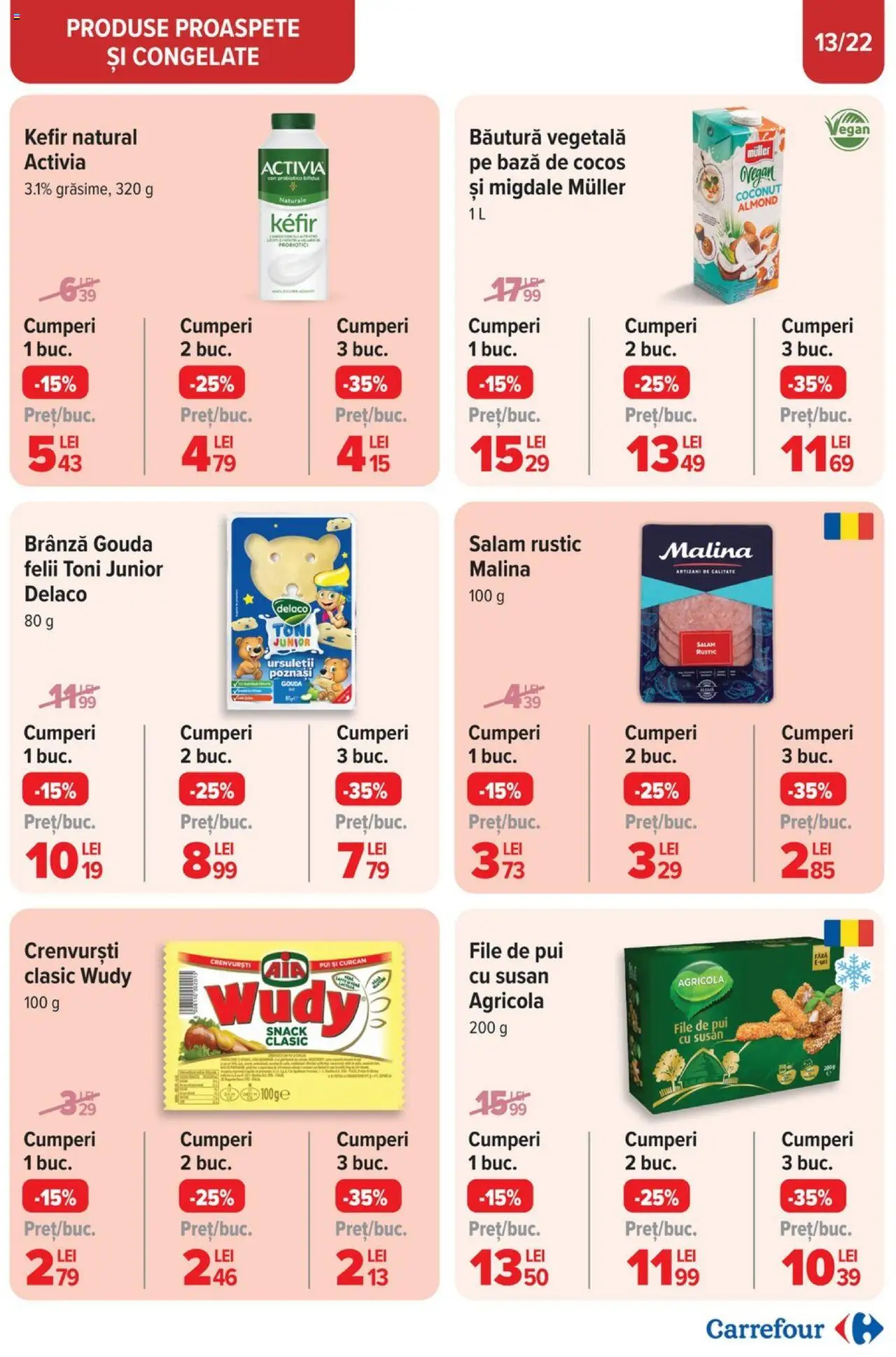 Catalog Carrefour 12 - 18 Februarie 2025 | Pagina 12 | Produse: Light Kedi Konservesi, Crenvurști, Brânză, Kefir