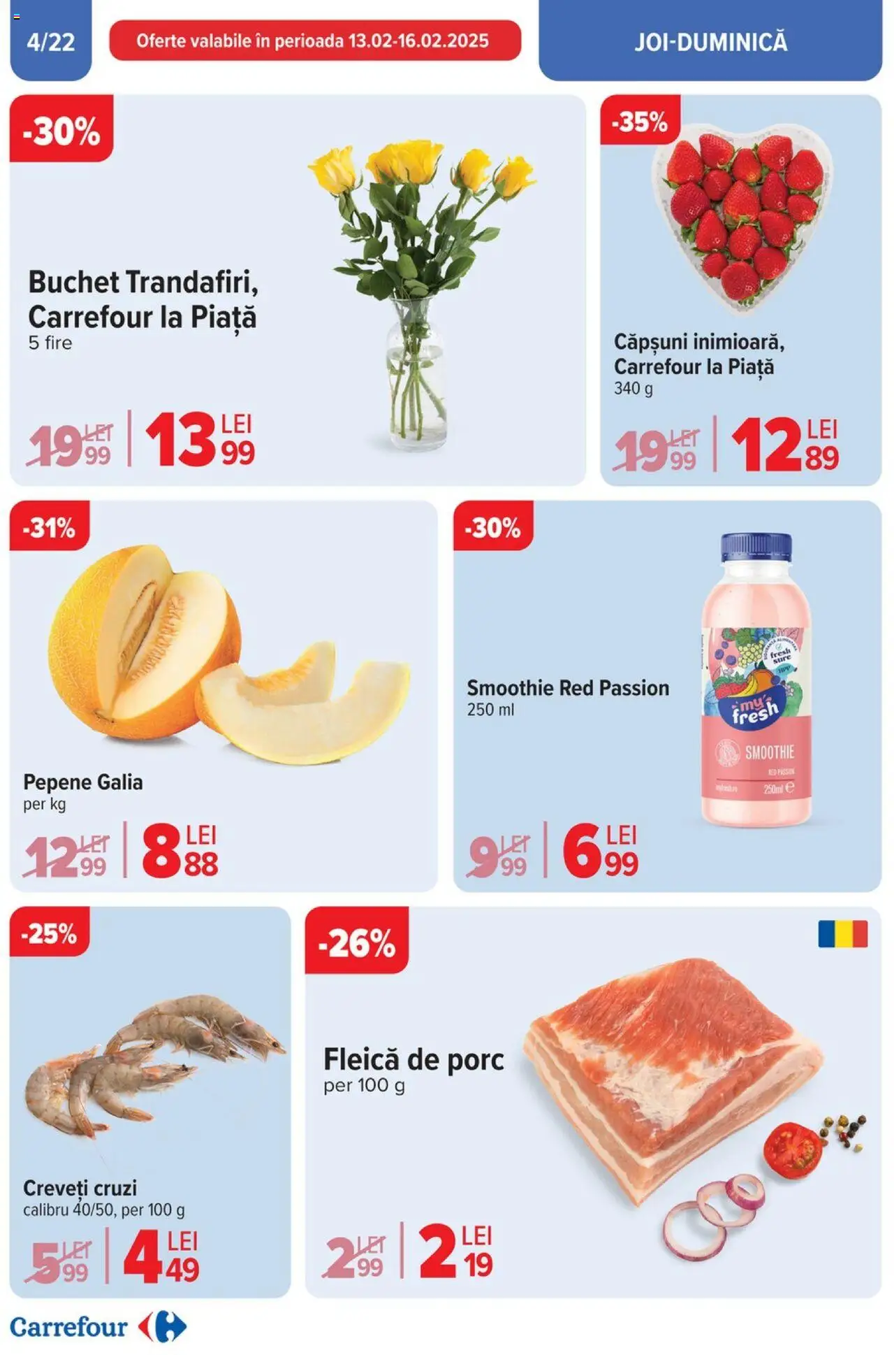 Catalog Carrefour 12 - 18 Februarie 2025 | Pagina 3 | Produse: Căpșuni, Fleică, Smoothie