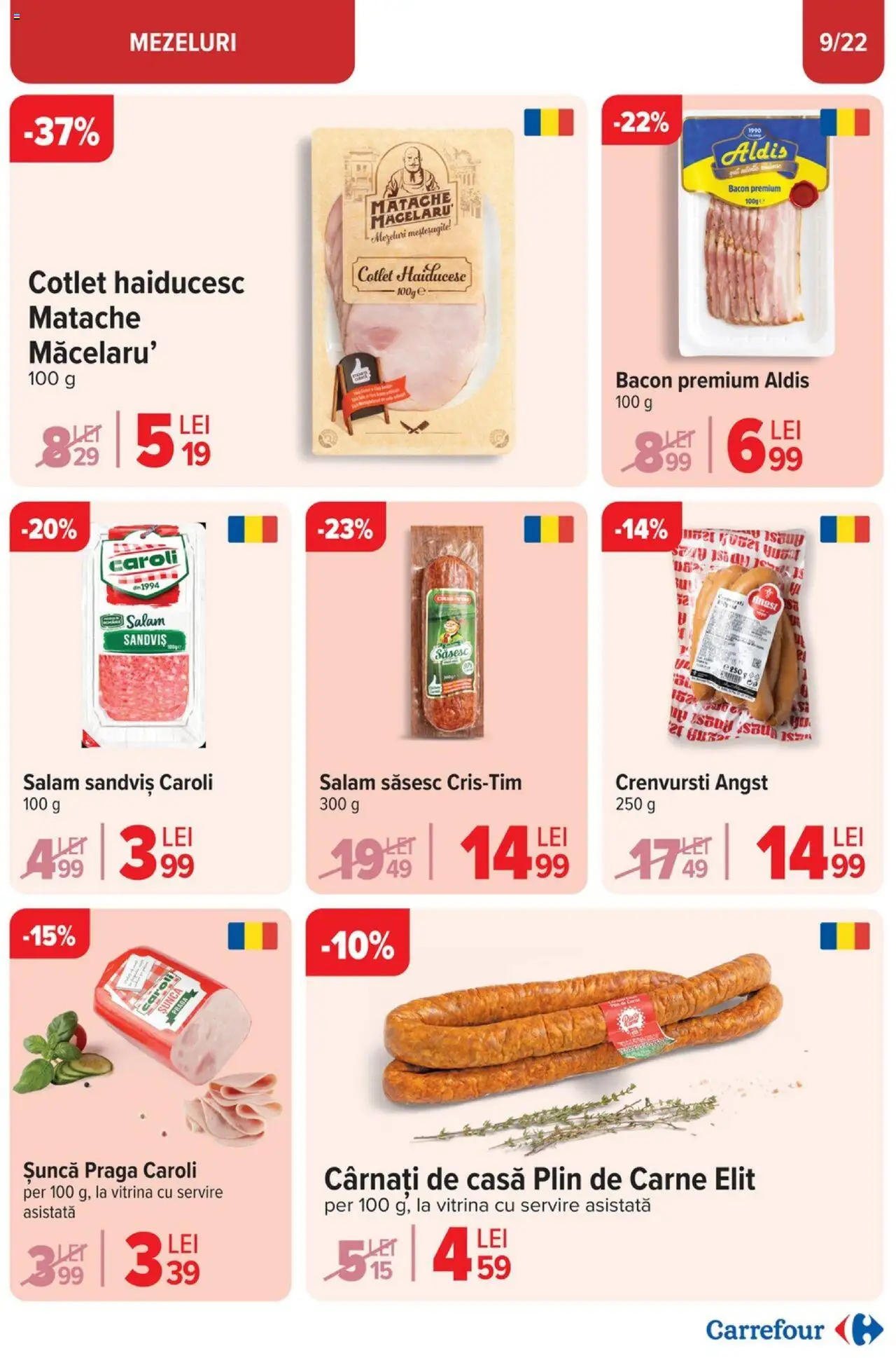 Catalog Carrefour 12 - 18 Februarie 2025 | Pagina 8 | Produse: Vitrină, Bacon, Salam, Cârnați