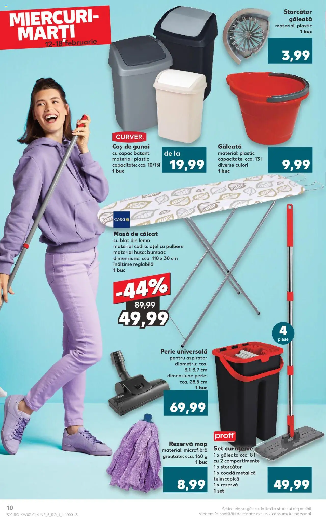 Catalog Kaufland 12 - 16 Februarie 2025 | Pagina 10 | Produse: Mop, Coș, Perie, Masă de călcat