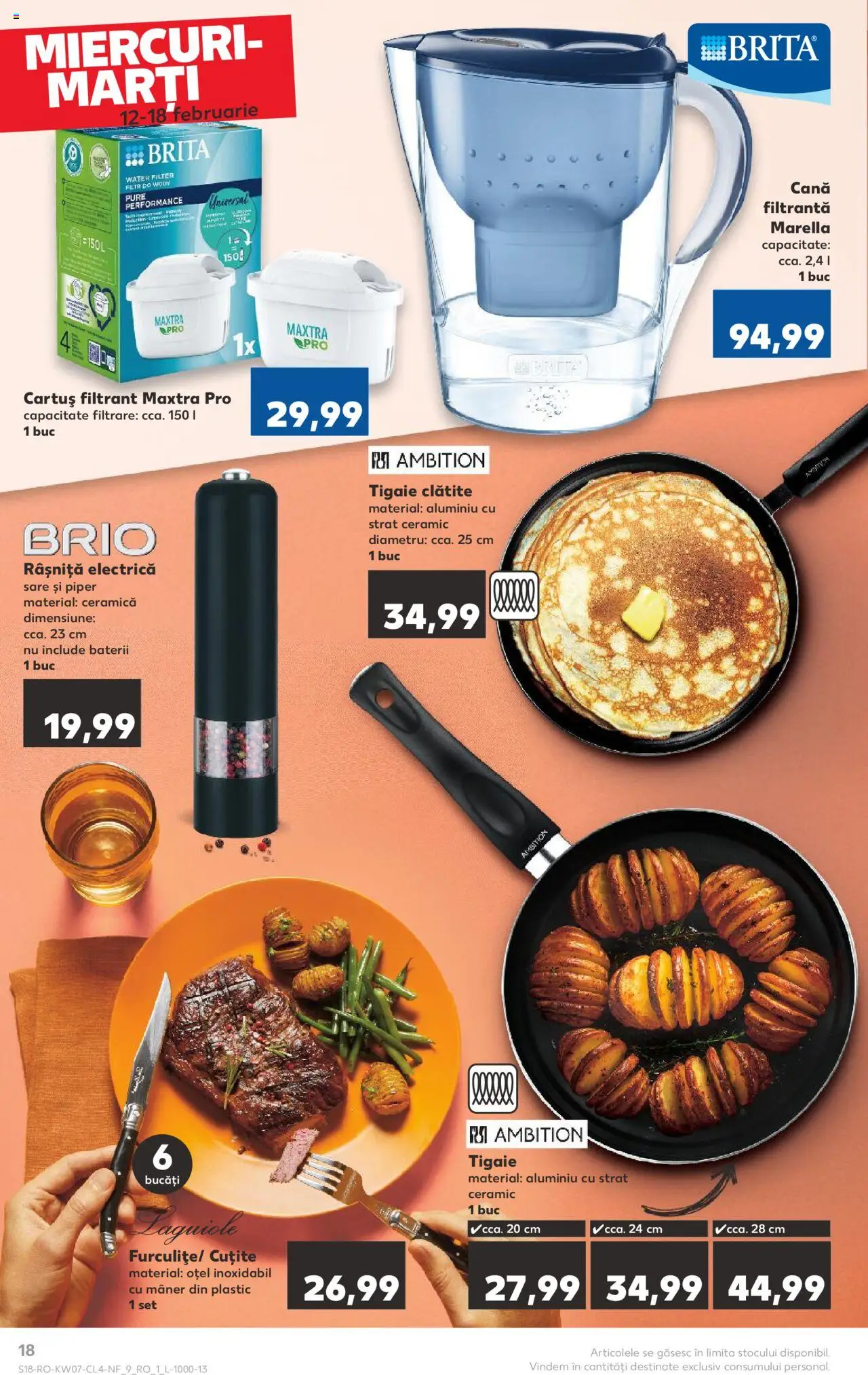 Catalog Kaufland 12 - 16 Februarie 2025 | Pagina 18 | Produse: Tigaie, Mâner, Clătite, Sare