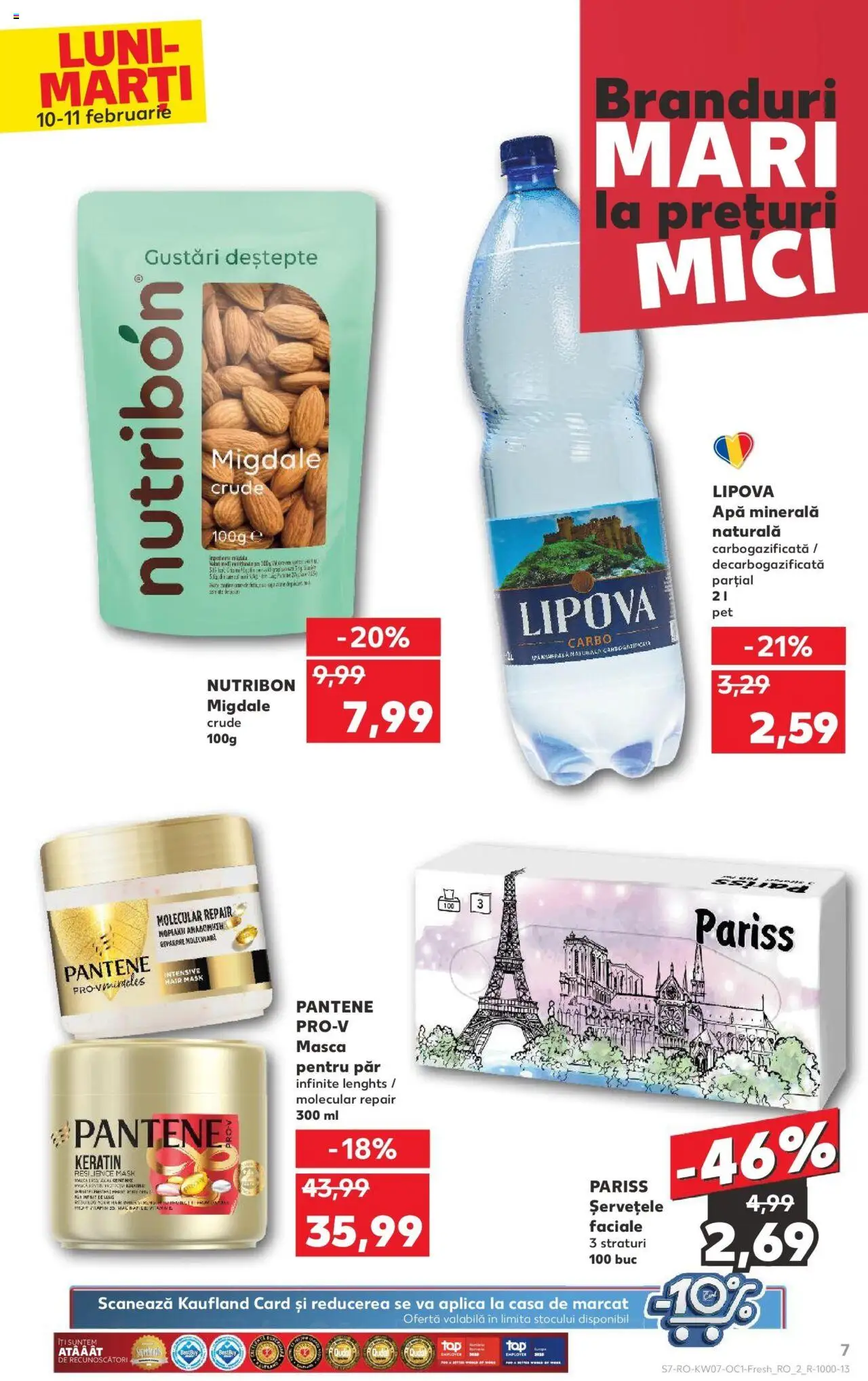 Catalog Kaufland 10 - 11 Februarie 2025 | Pagina 7 | Produse: Yazı tahtası kalemi, Mici, Migdale, Apă