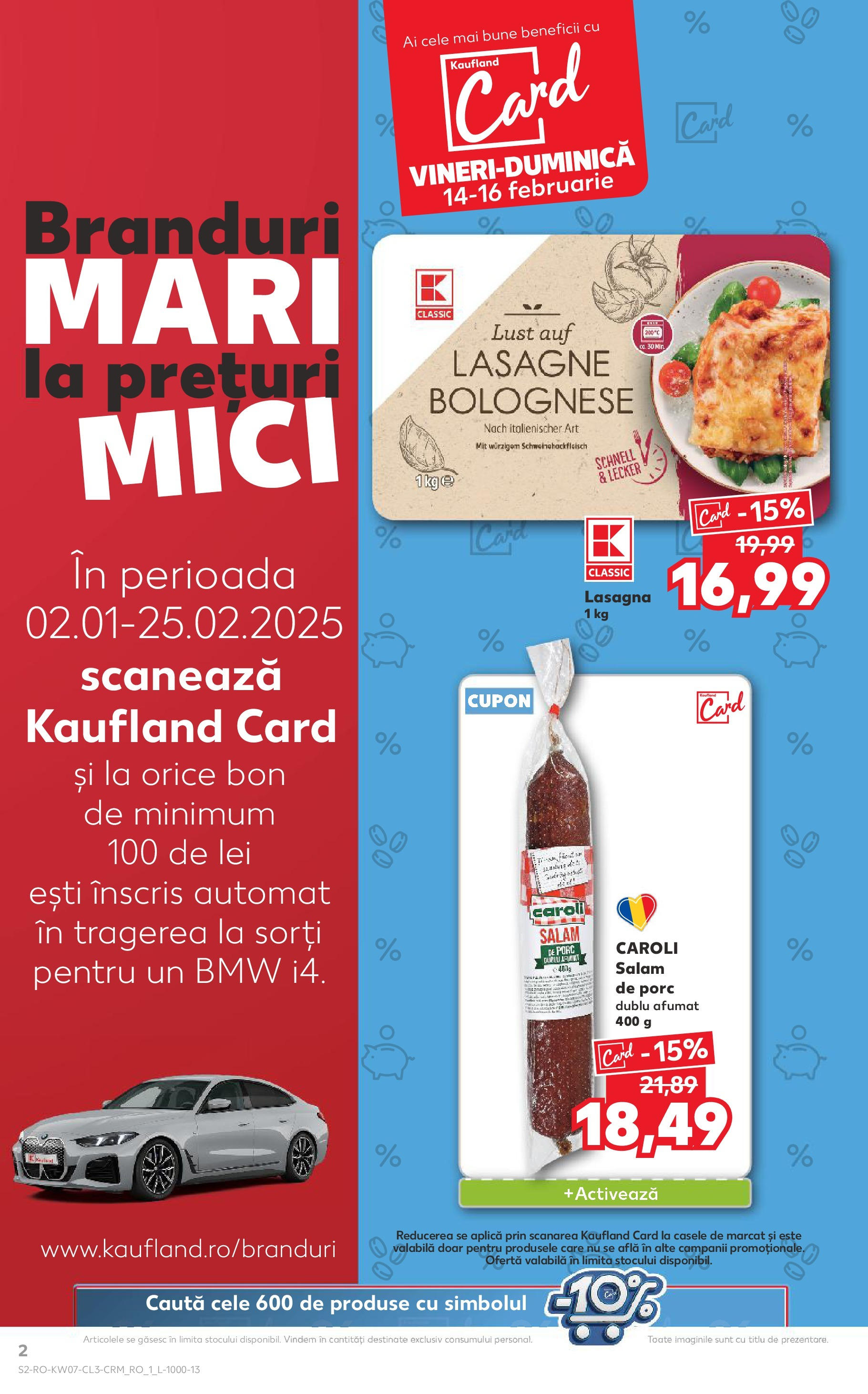 Catalog Kaufland 14 - 16 Februarie 2025 | Pagina 2 | Produse: Lasagna, Mici, Salam