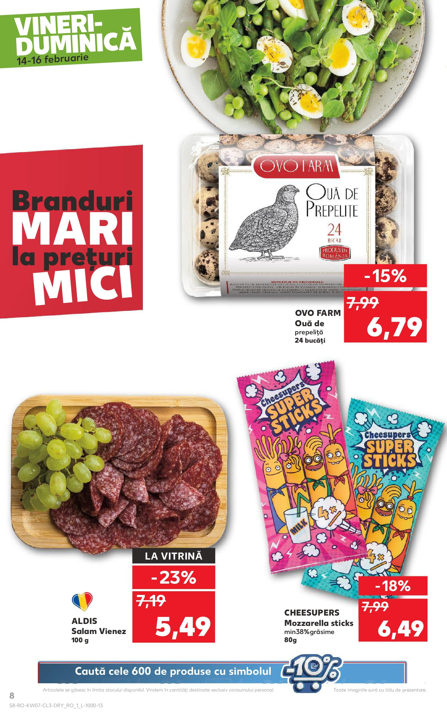 Catalog Kaufland 14 - 16 Februarie 2025 | Pagina 8 | Produse: Vitrină, Mozzarella, Ouă, Salam