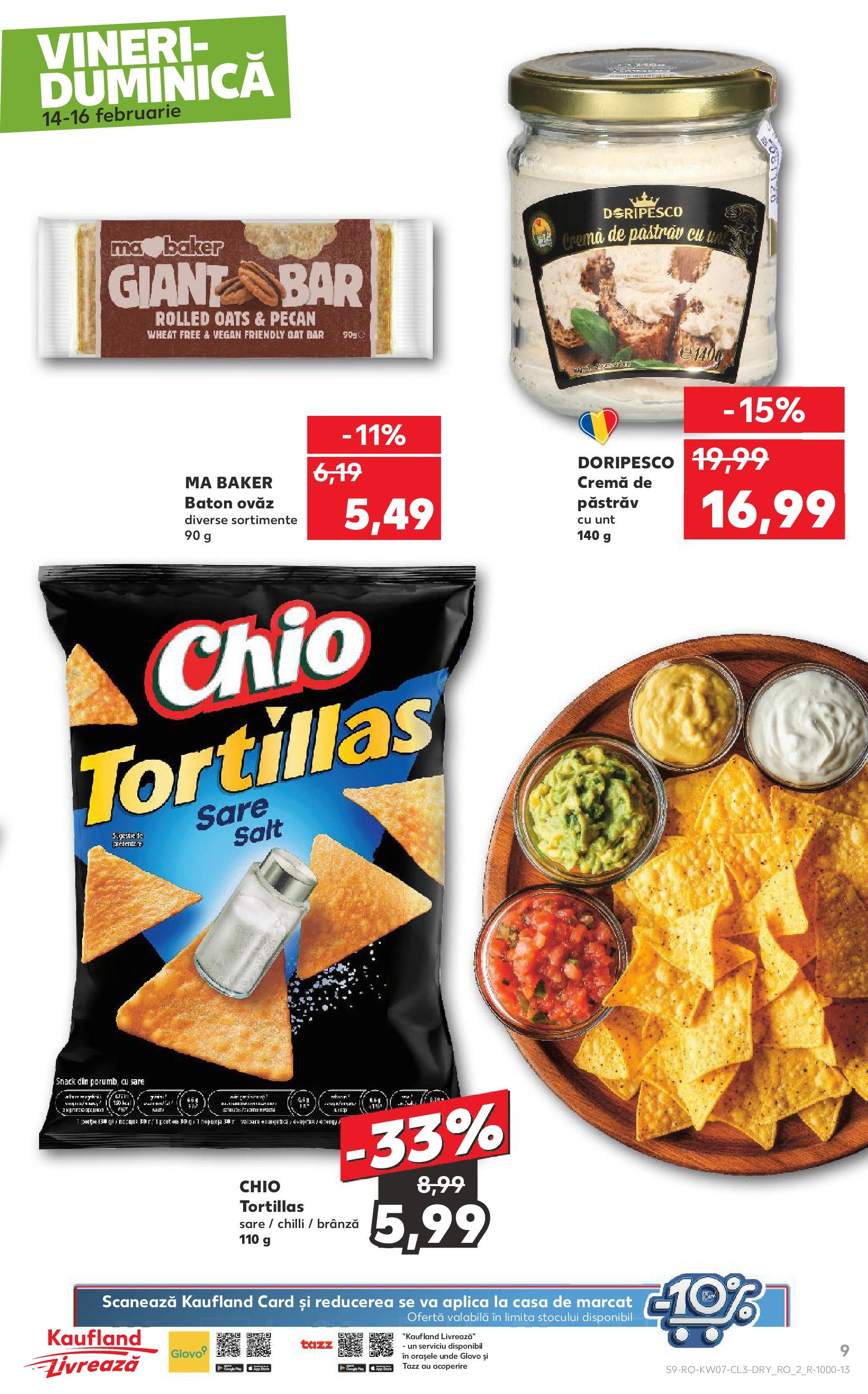 Catalog Kaufland 14 - 16 Februarie 2025 | Pagina 9 | Produse: Brânză, Cremă, Tortillas, Sare